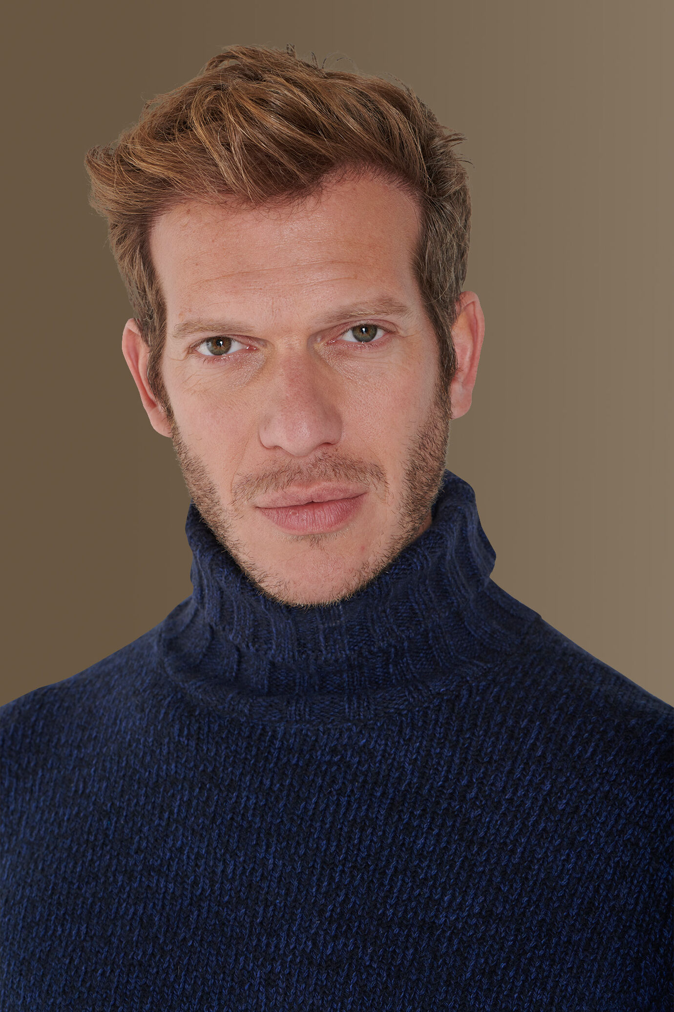 Maglia collo alto con costa inglese image number 1