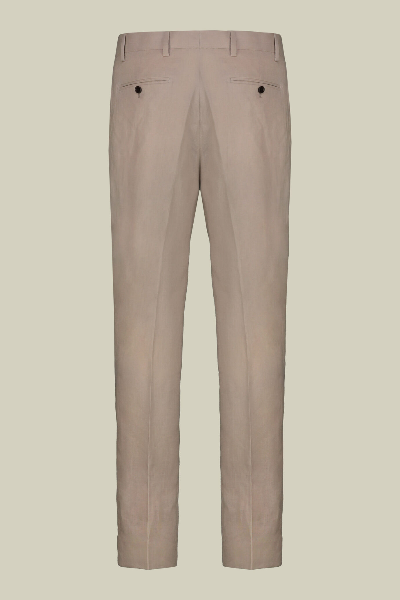 Costume droit pour homme avec pantalon sans plis, en 100% lin effet lavé image number 7