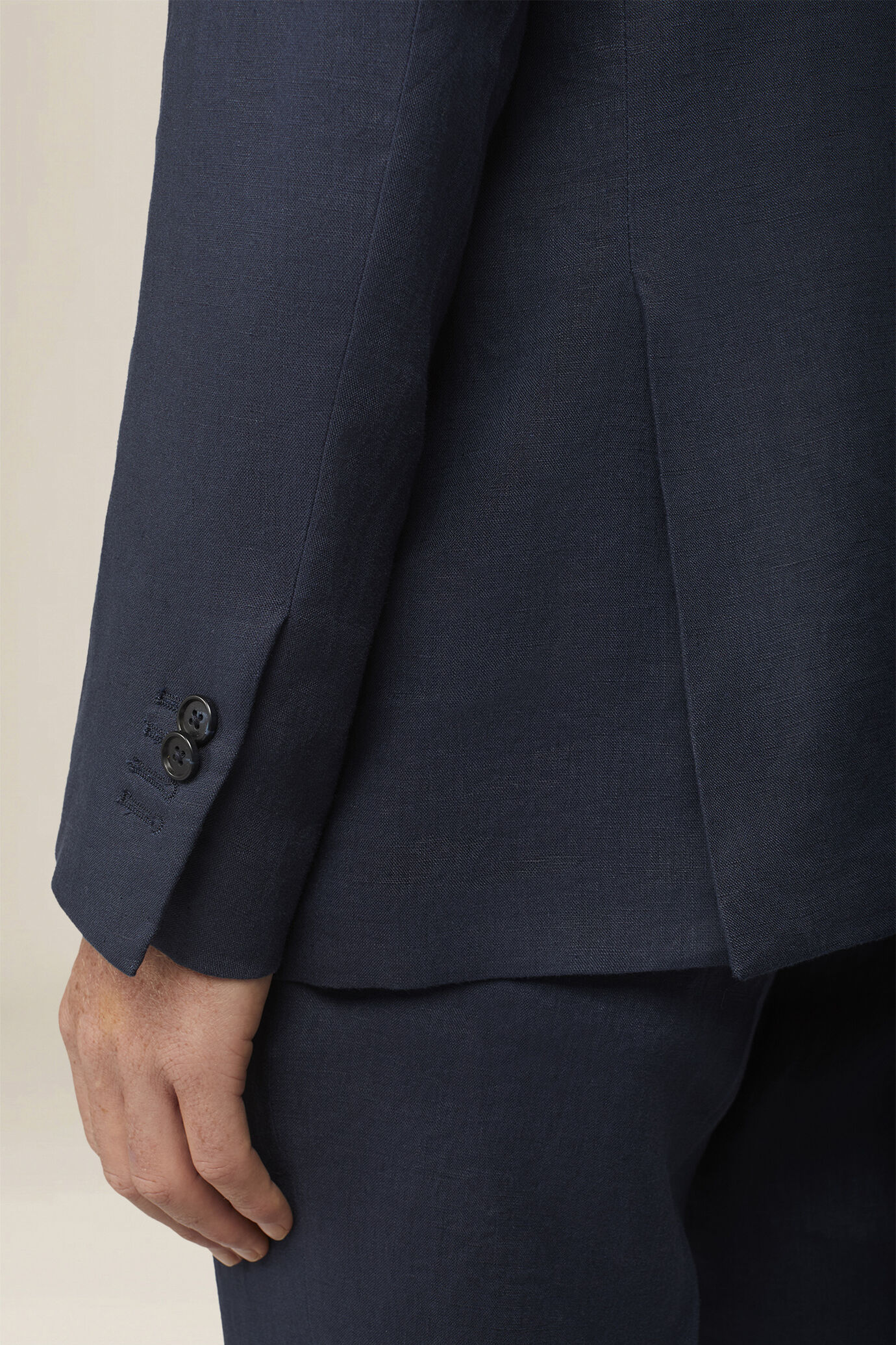 Abito uomo doppiopetto 100% lino regular fit image number 3