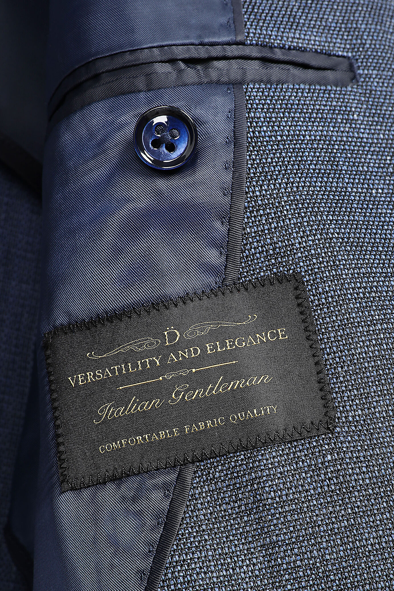 Giacca monopetto in tela con taschino image number 2