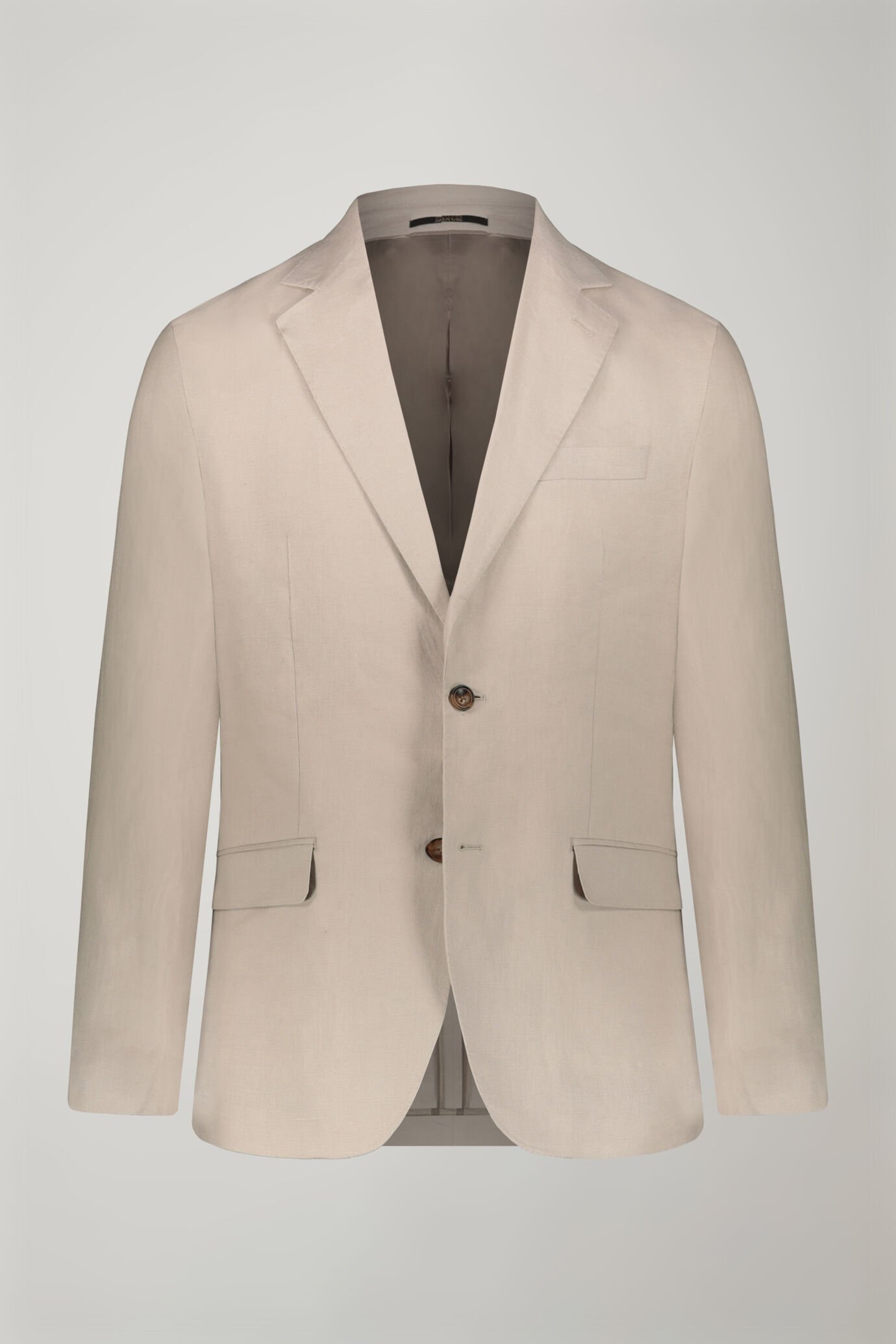 Einreihiger Anzug 100% Leinen Regular Fit einfarbig image number 0