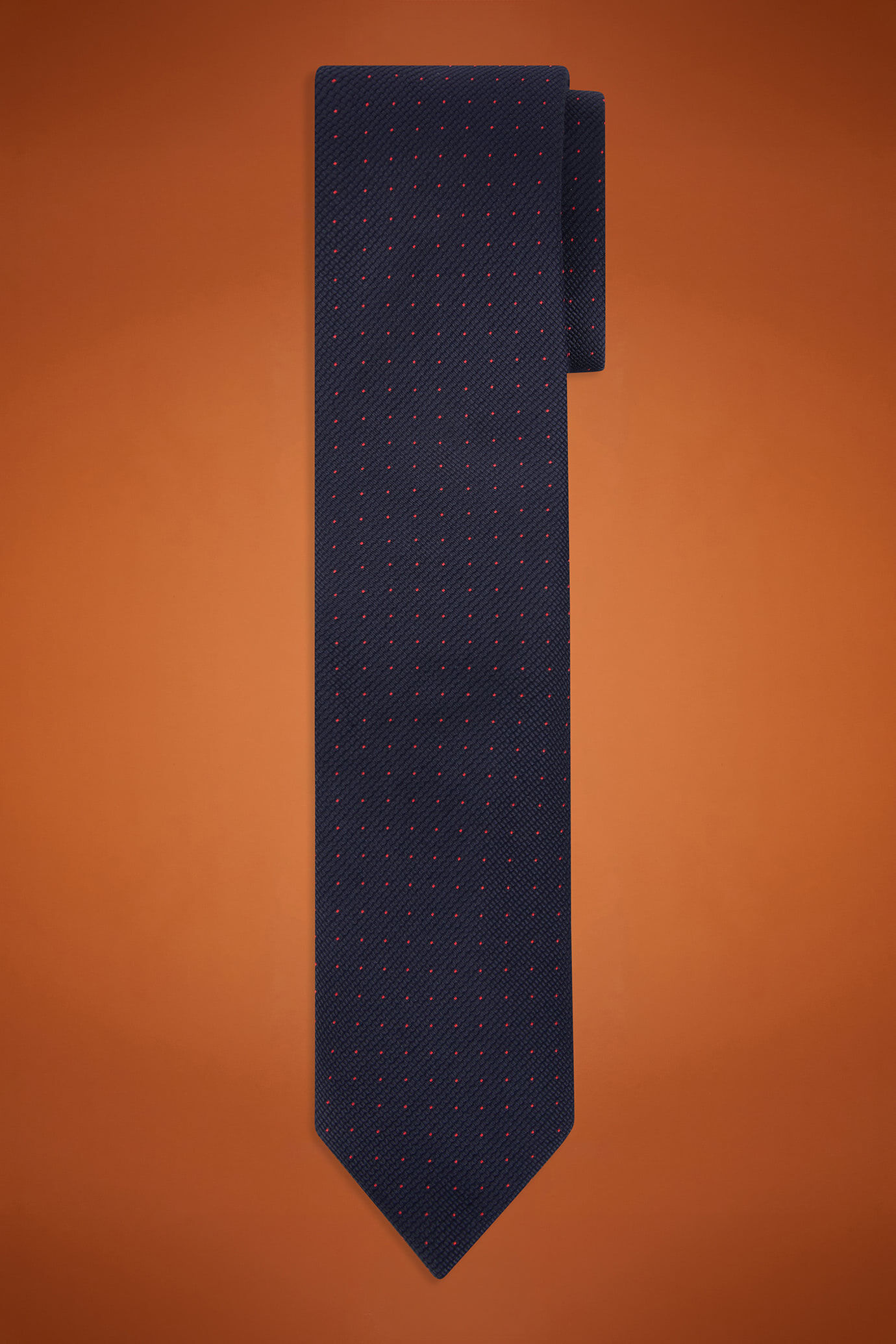 Men's micro polka dot tie in a bamboo blend image number 0