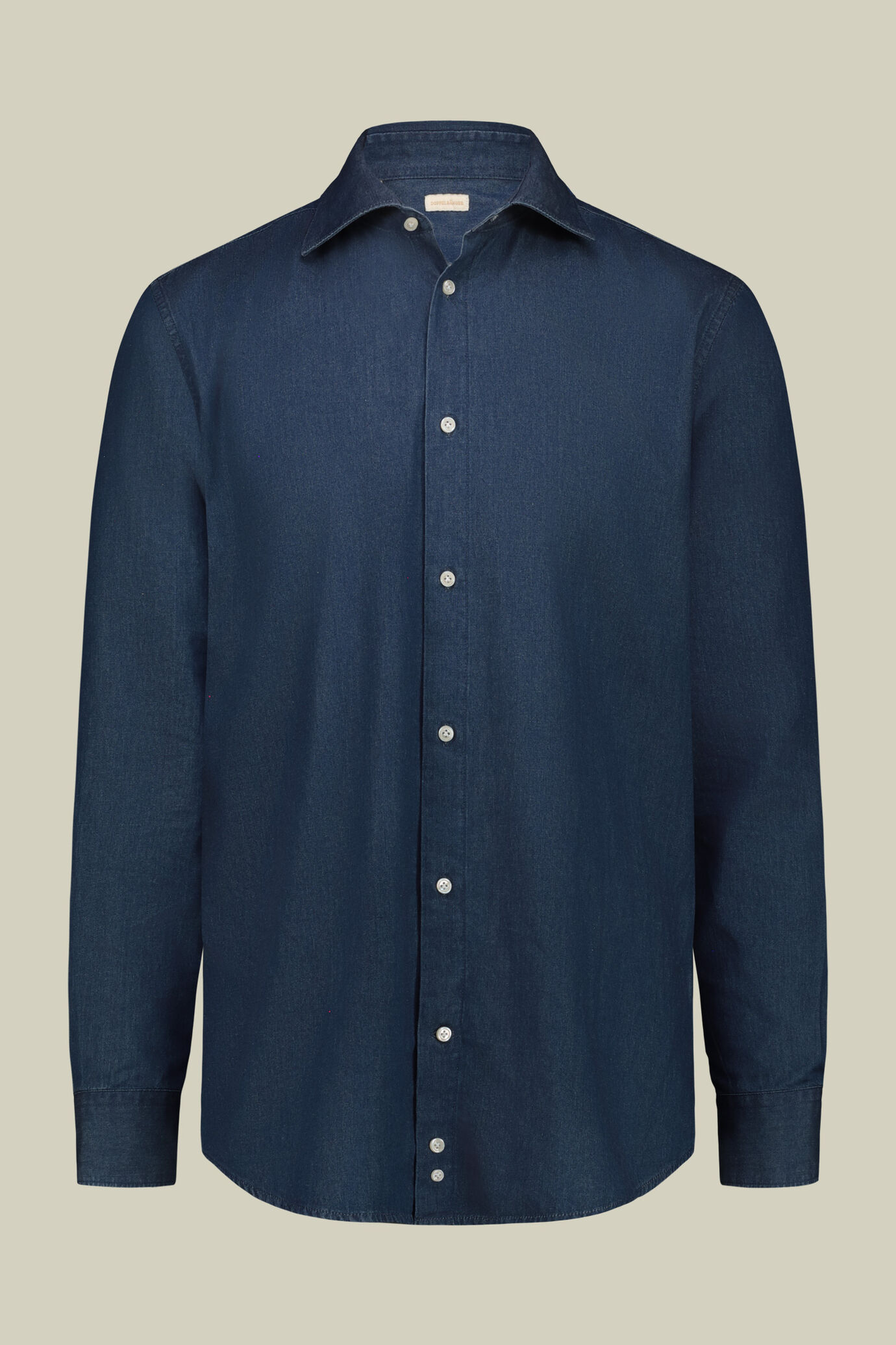 Herrenhemd aus 100 % Baumwolle, Slim Fit, Denim