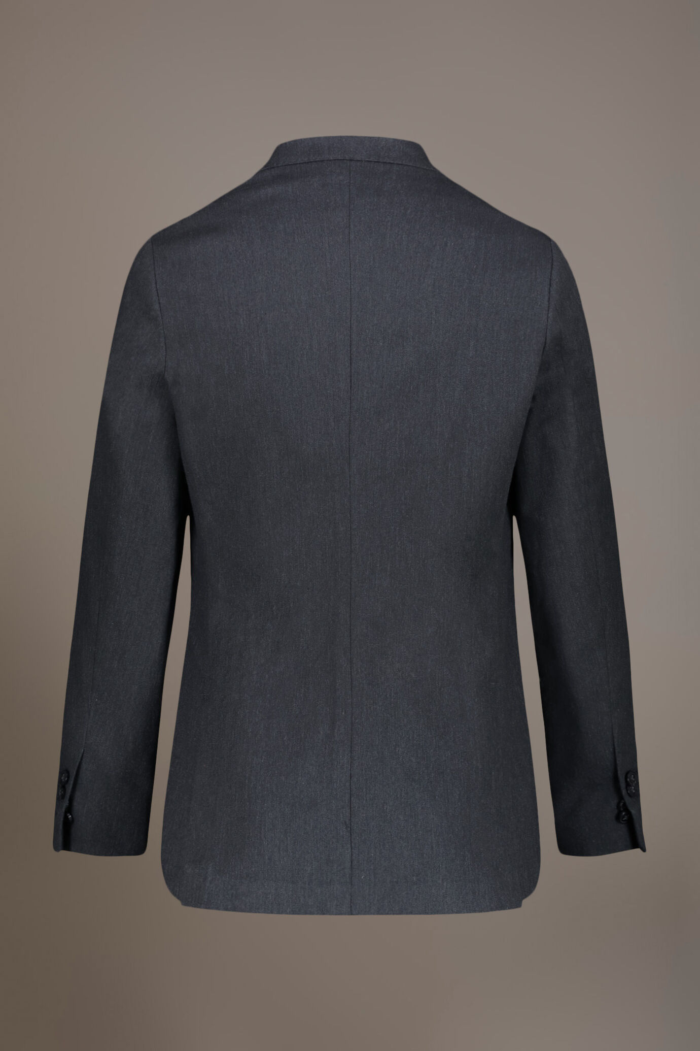 Single-breasted cotton stretch solid color fabric suit image number 6