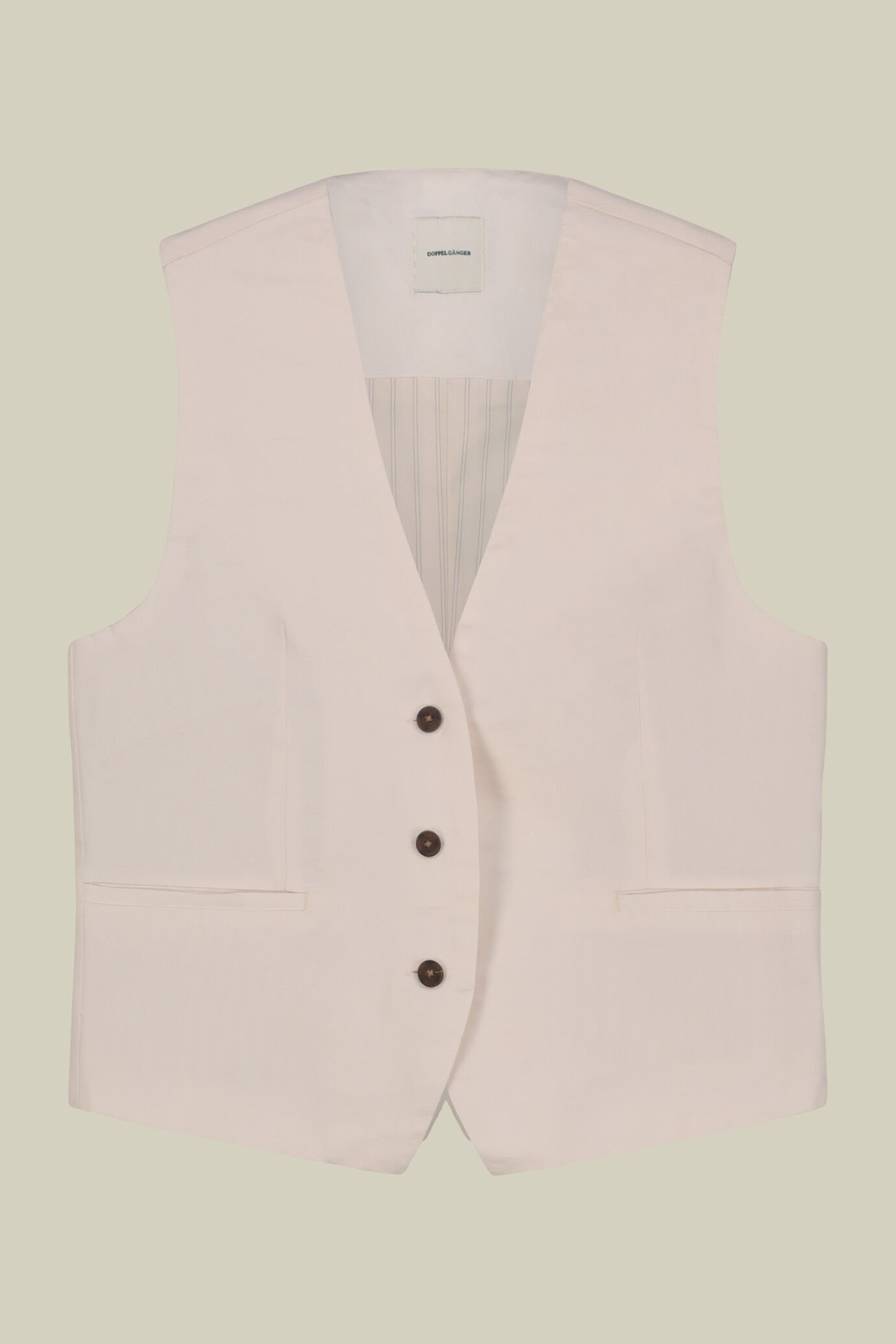 Gilet femme en lin et coton mélangés