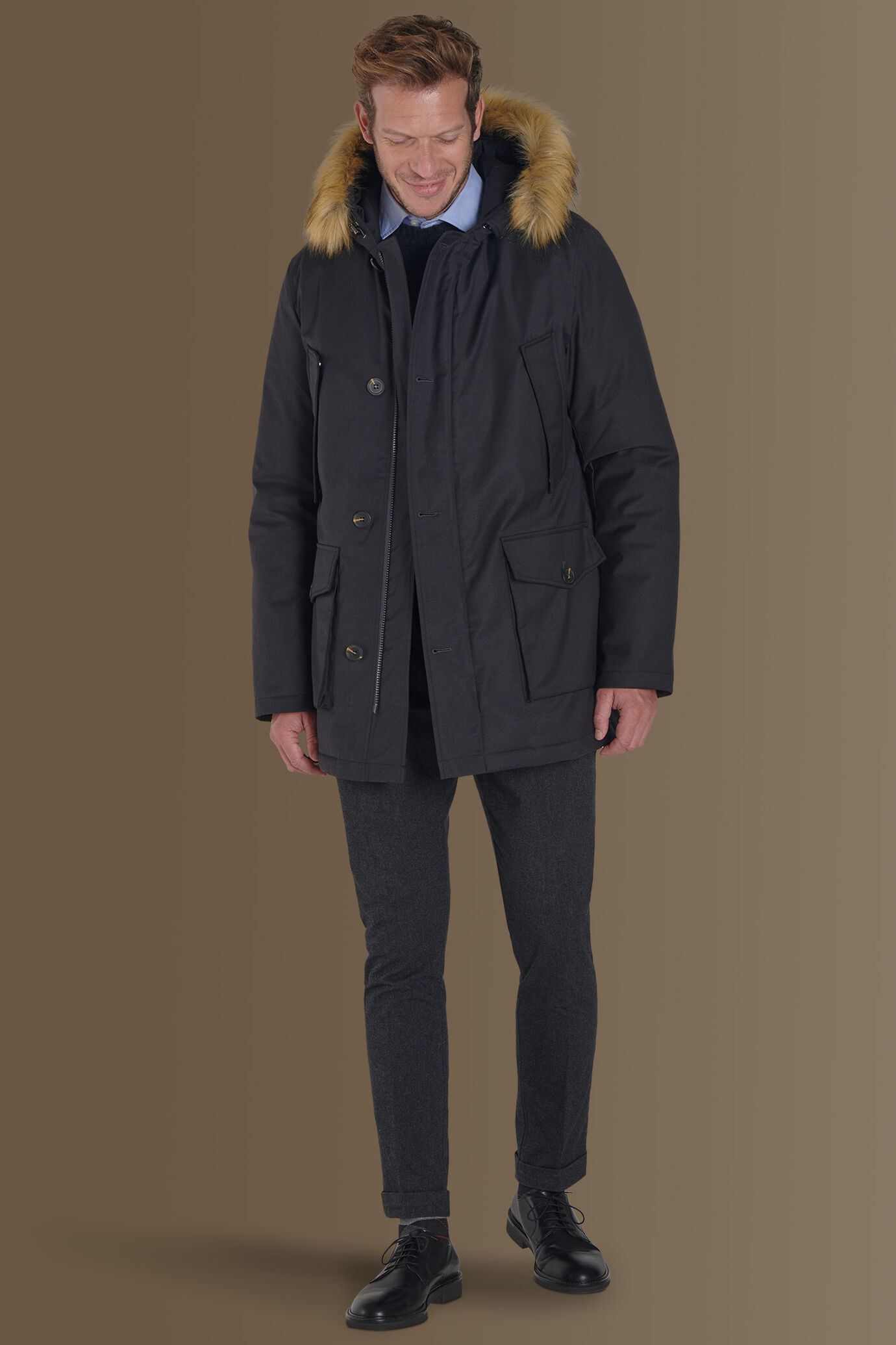 Giacca imbottita con pelliccia image number 0