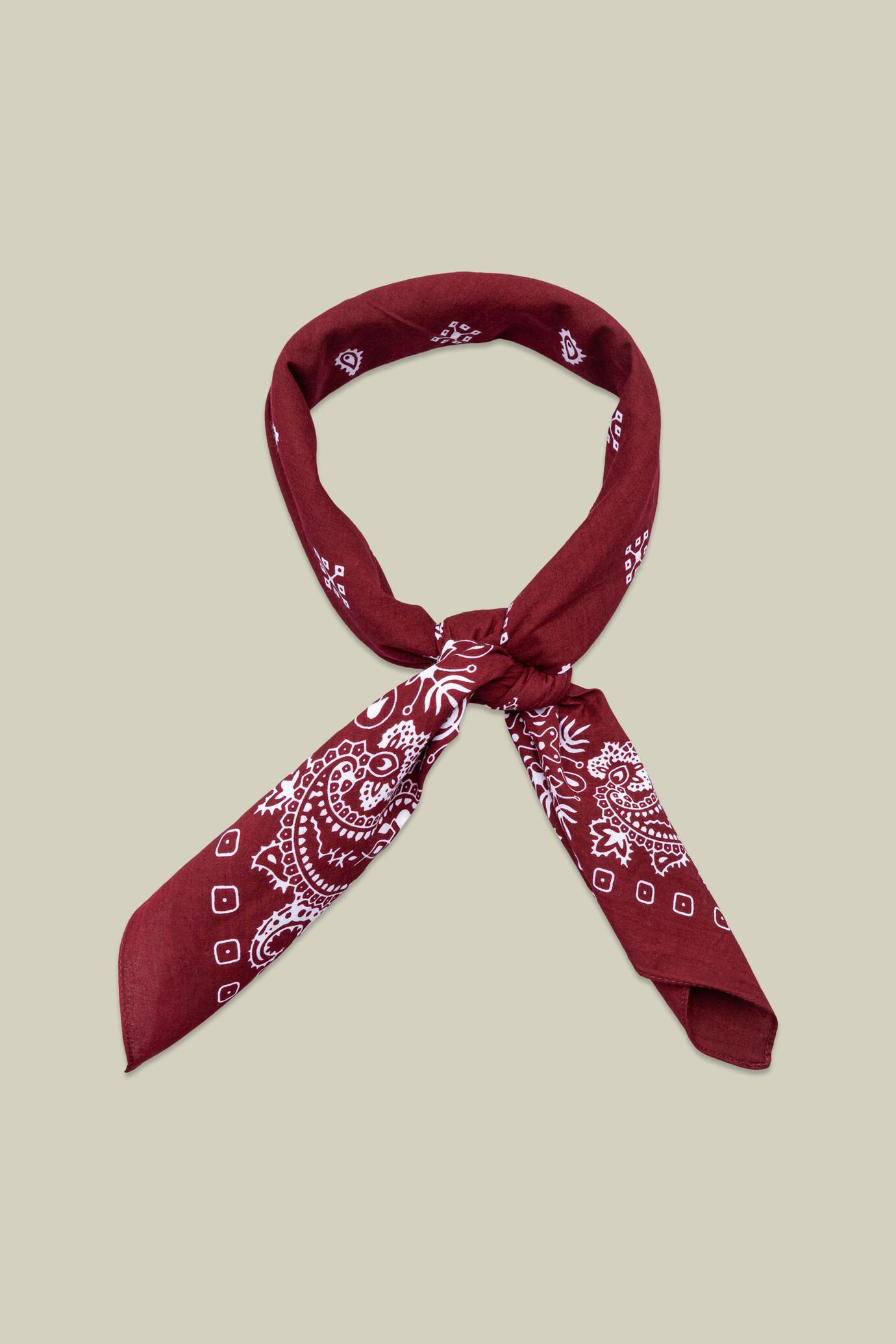 Men's 100% cotton paisley pattern scarf image number 0