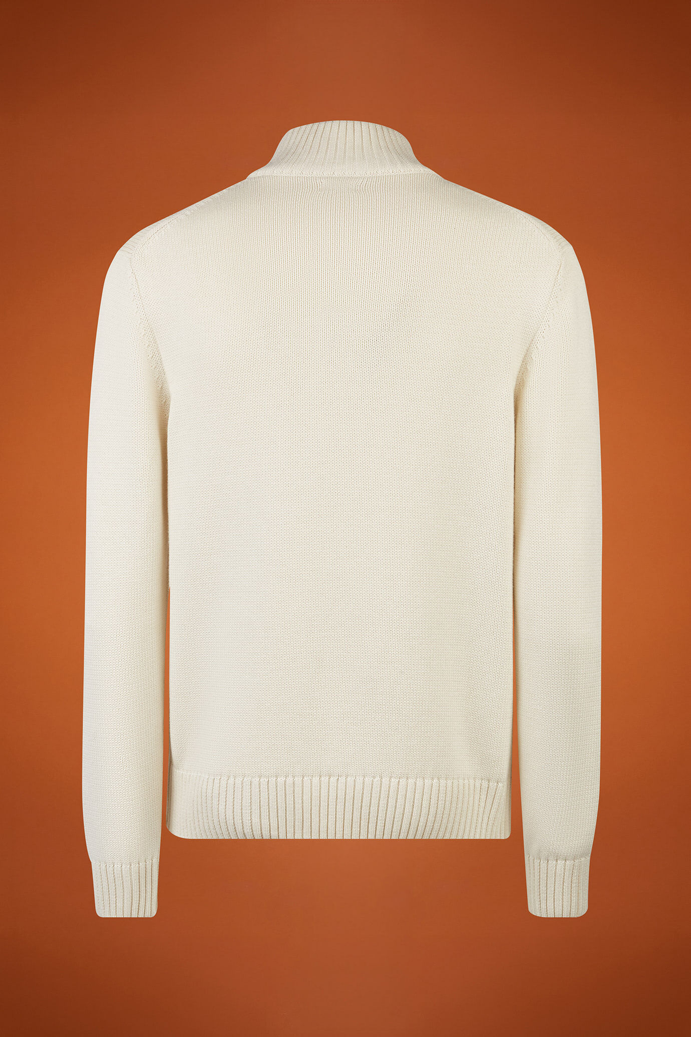 Herren-Strickjacke mit Reißverschluss und hohem Ausschnitt aus 100 % Baumwolle in normaler Passform image number 5