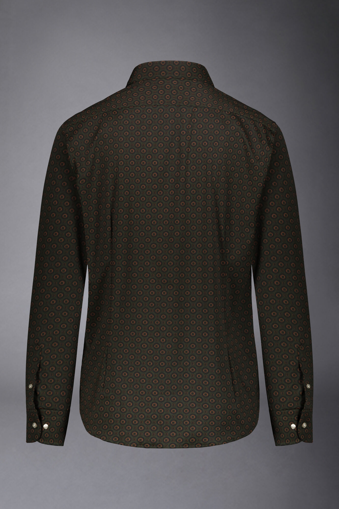 Classic genderless technical comfort fit shirt patterned fabric image number 5