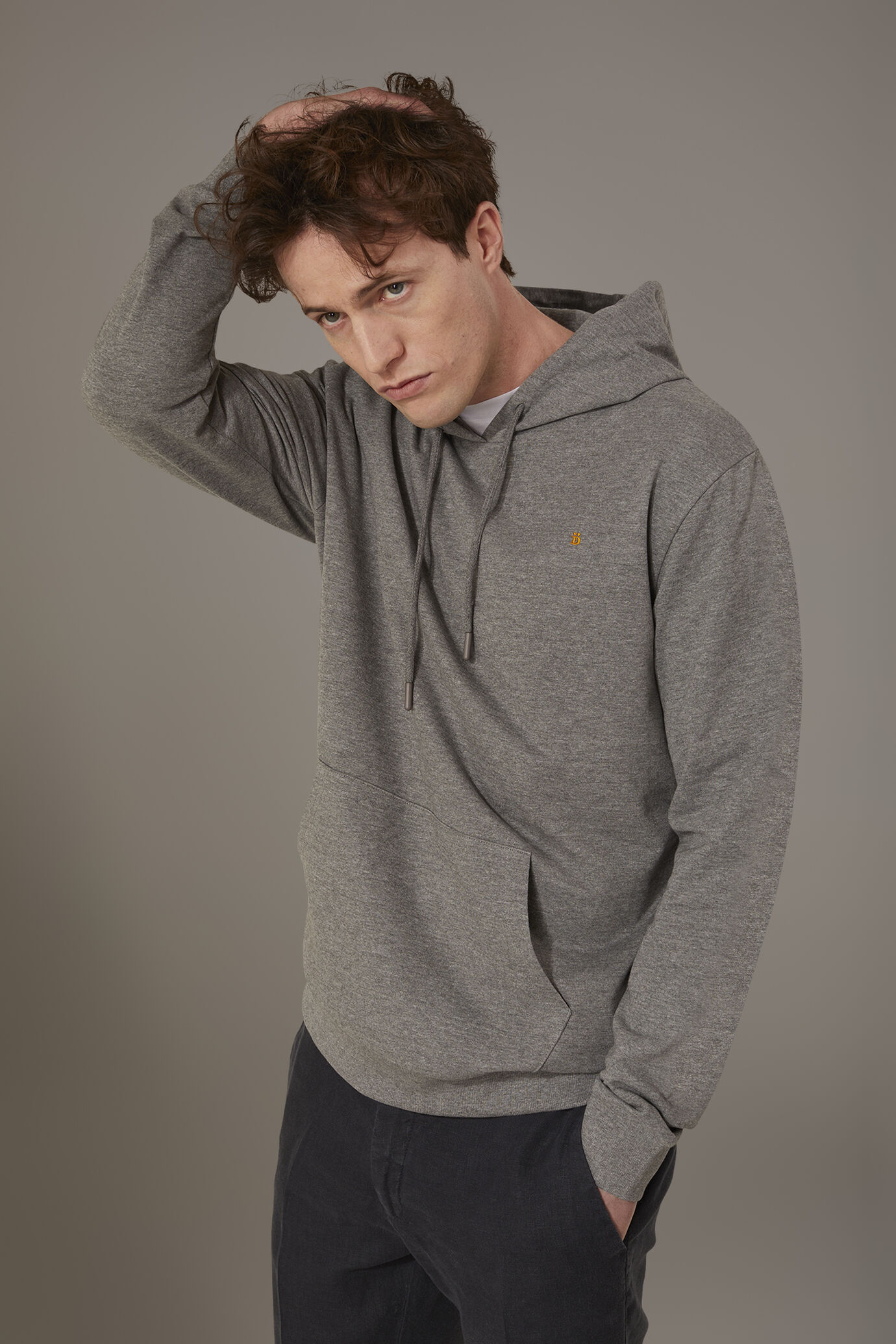 Felpa con cappuccio 100% cotone image number 1