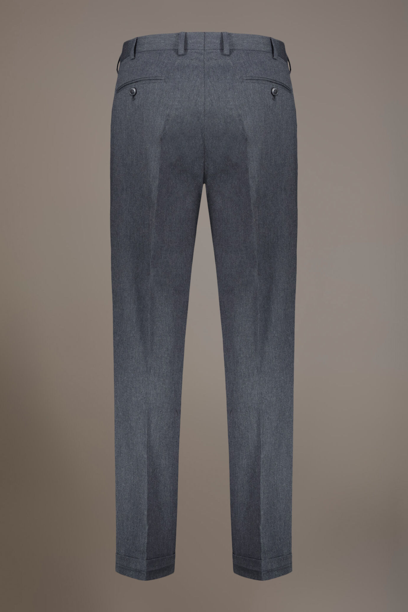 Single-breasted cotton stretch solid color fabric suit image number 8