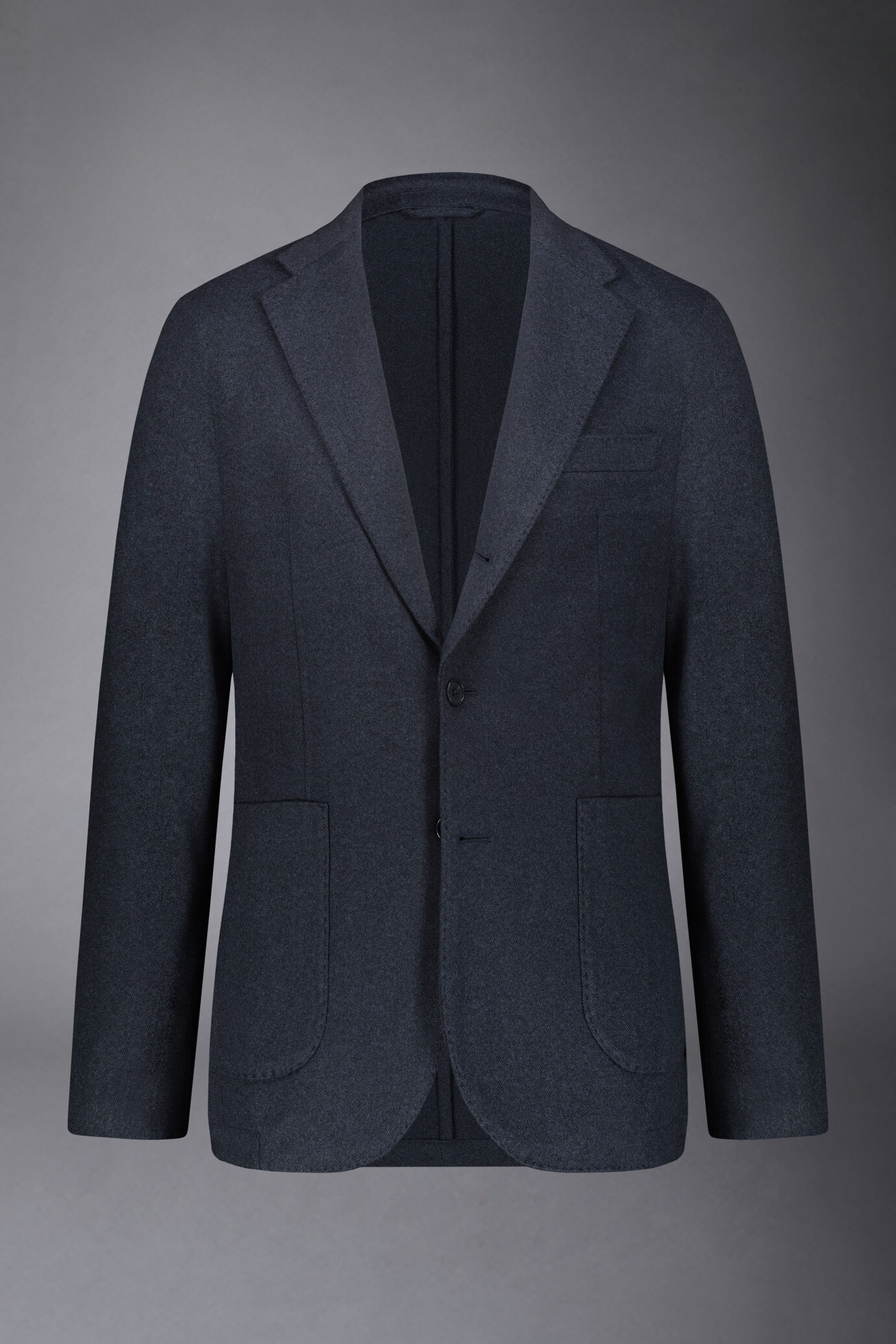 Giacca uomo monopetto in jersey piquet regular fit image number 5