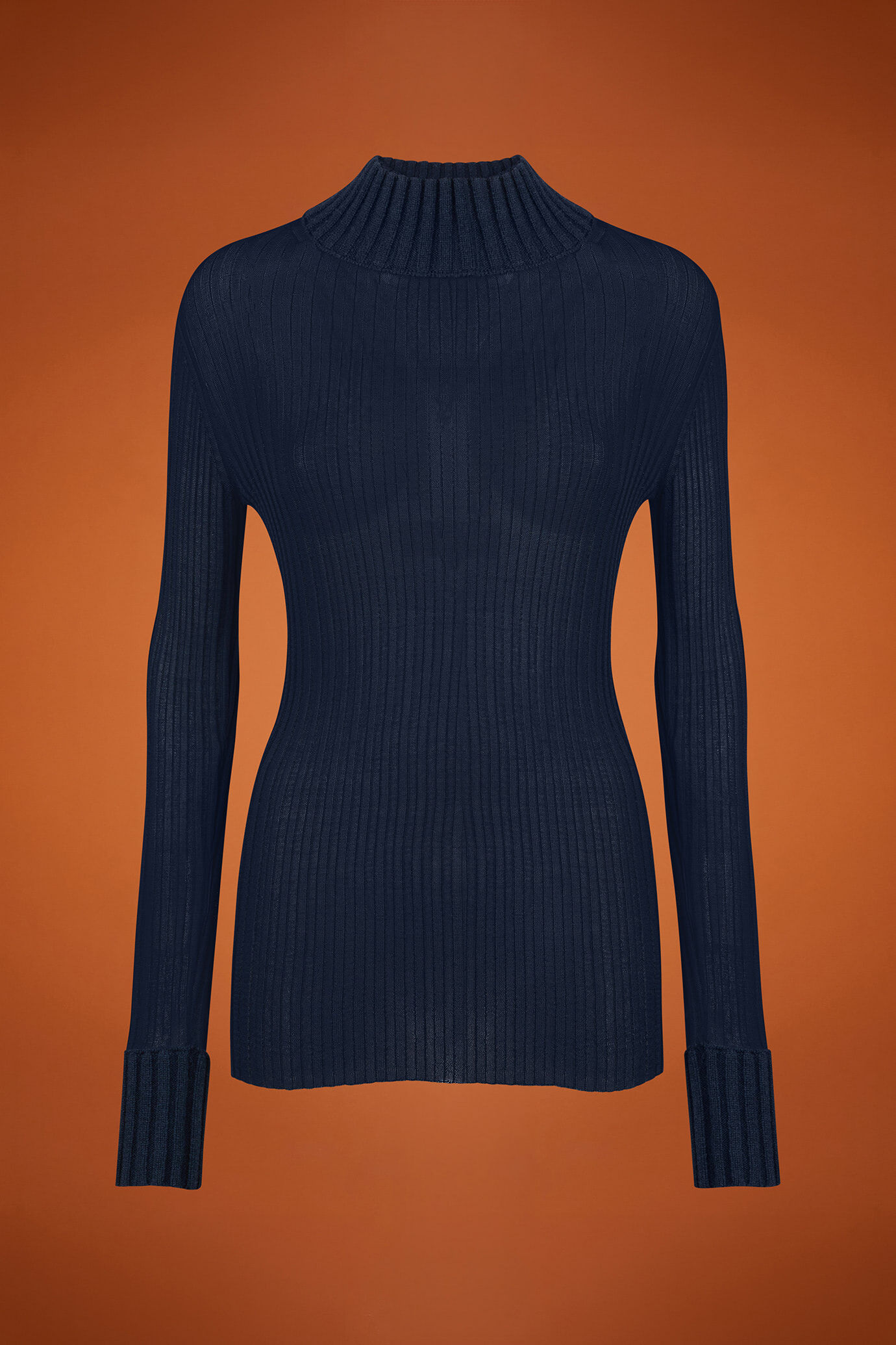 Damen-Pullover mit hohem Kragen in normaler Passform image number 5