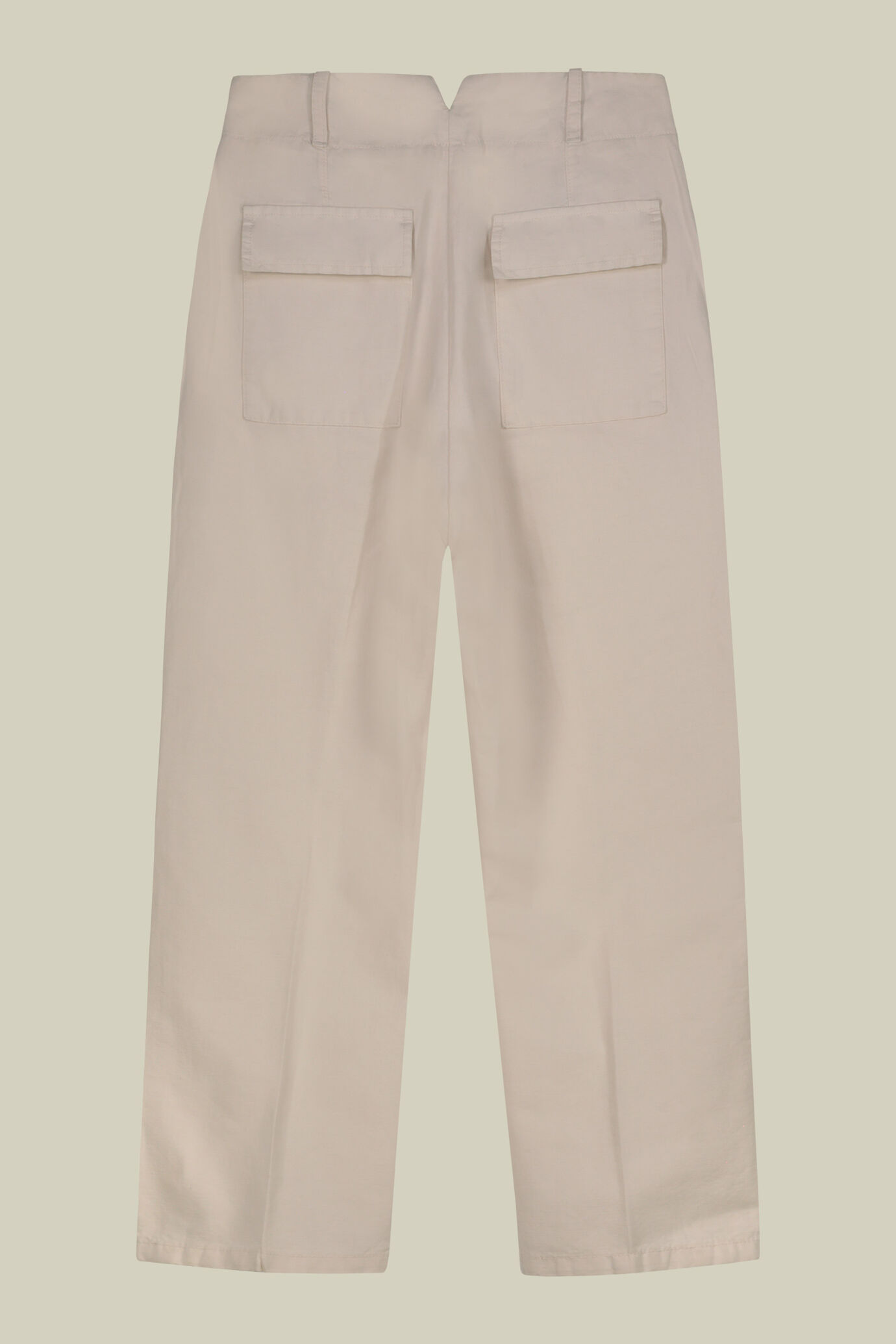 Women's carrot trousers in mixed linen and cotton image number 1