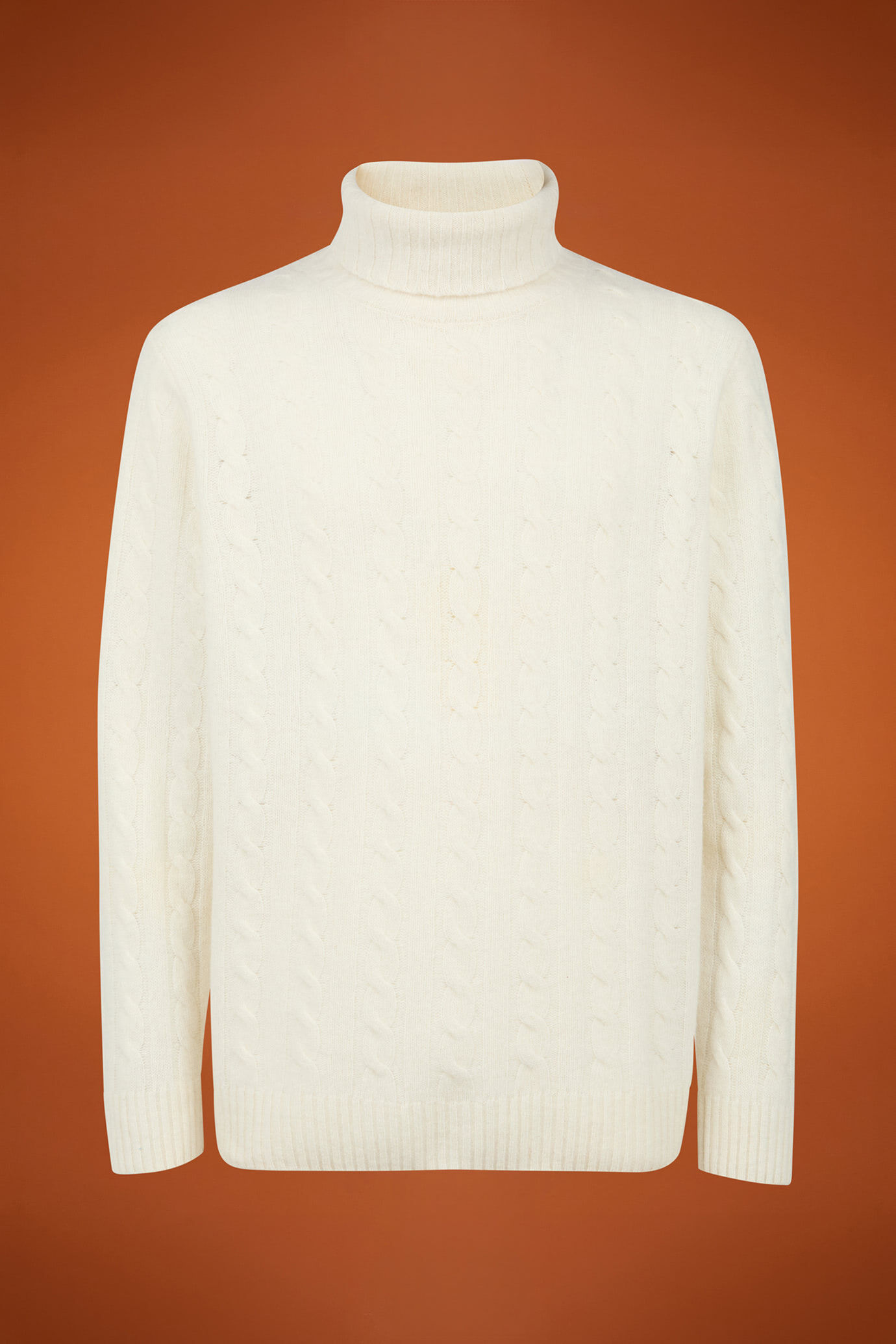 Herren-Pullover mit hohem Ausschnitt aus Lammwolle in normaler Passform image number 4
