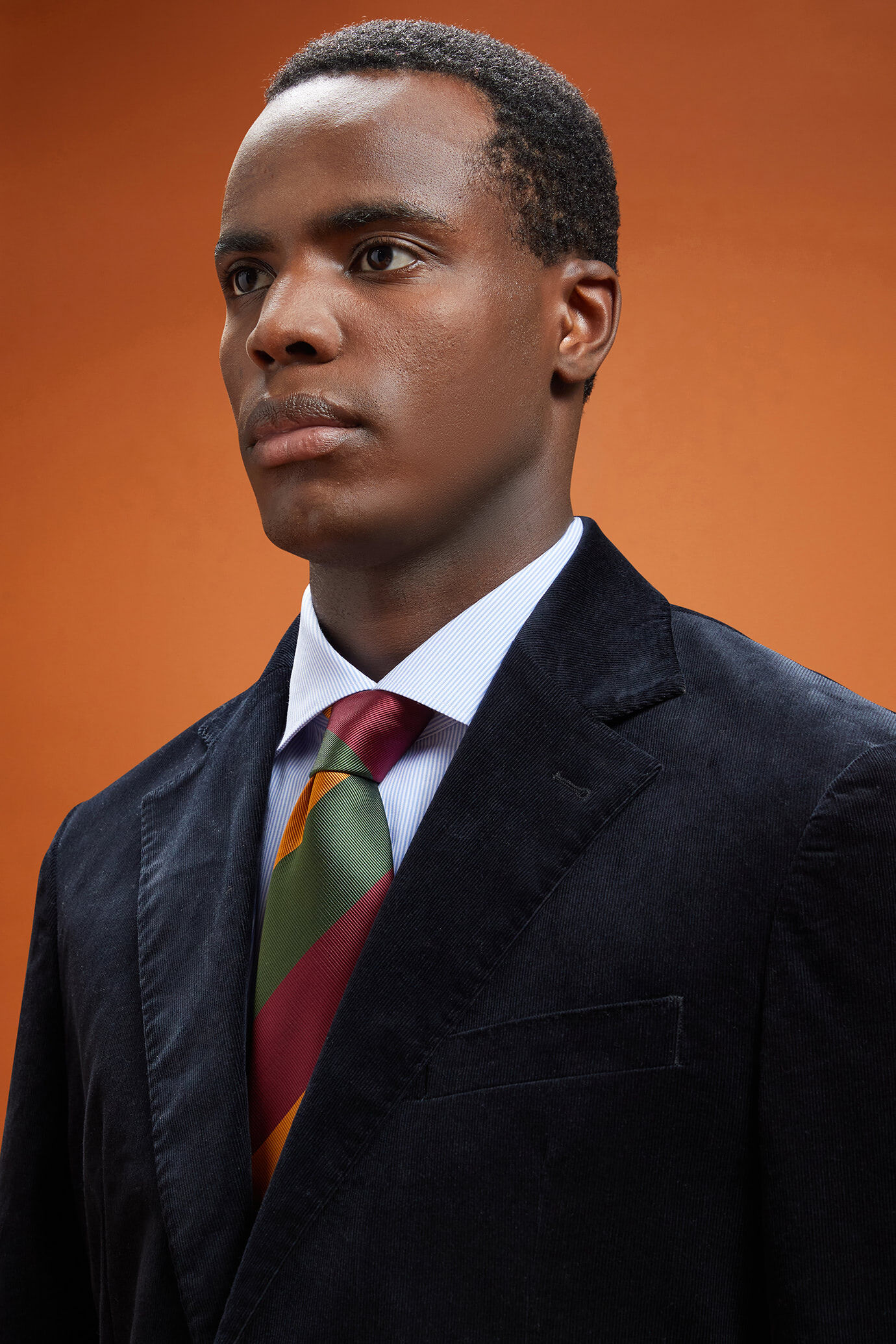 Men's regimental patterned tie image number 1