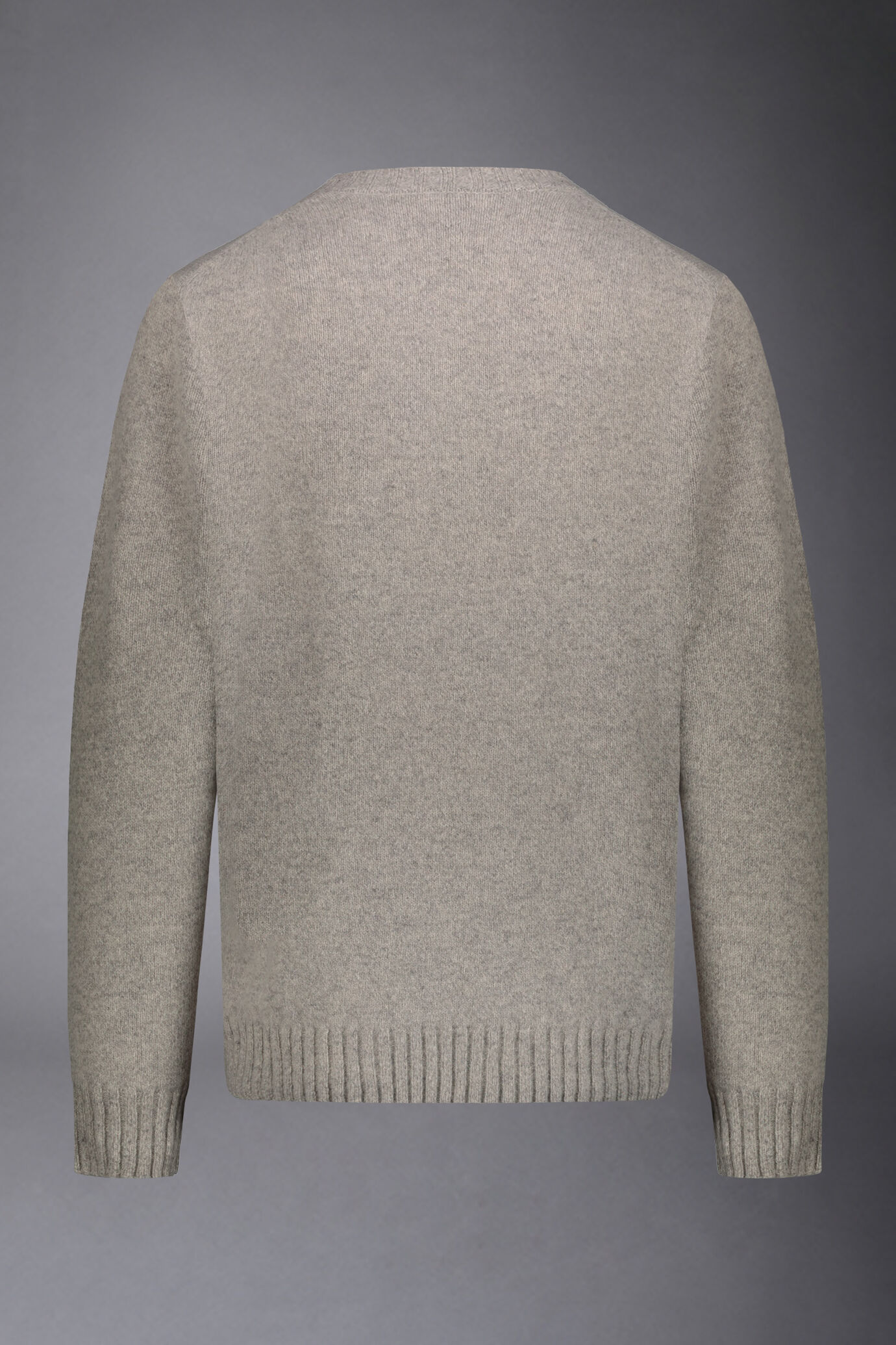 Men's roundneck sweater in lambswool blend regular fit image number 4