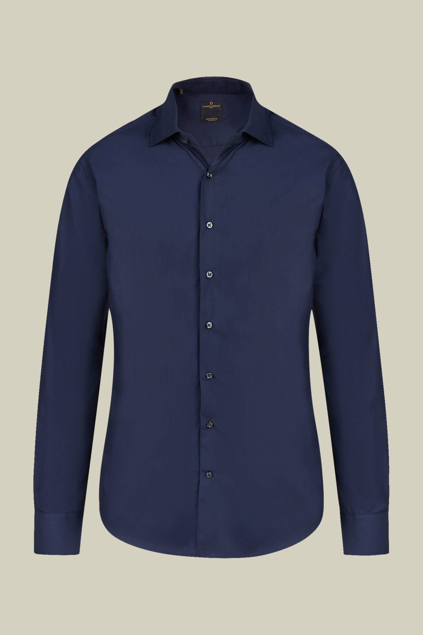 Camicia classica collo francese uomo tinta unita image number 4