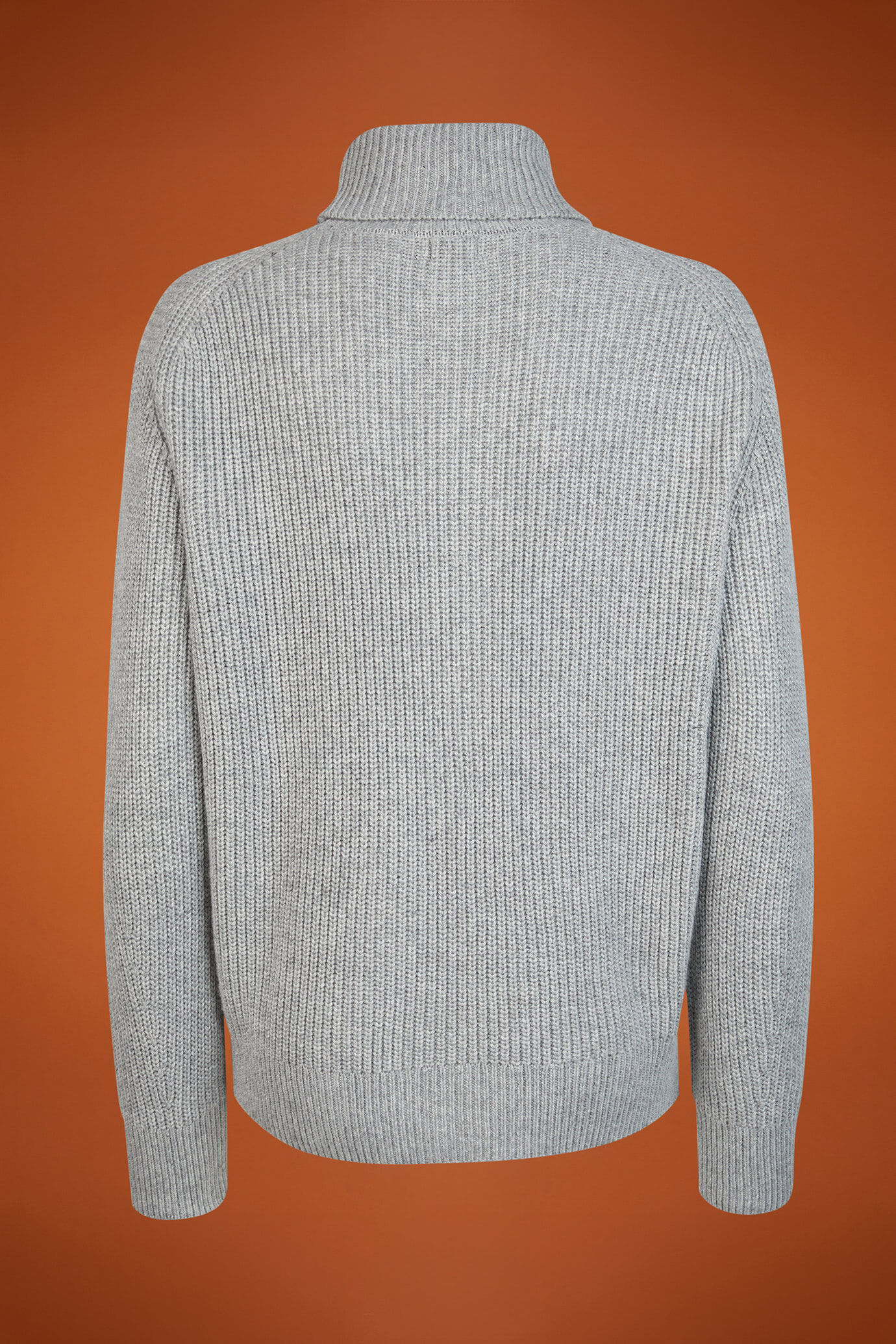 Damen-Pullover mit hohem Kragen aus englischem Rippstrick in normaler Passform image number 6
