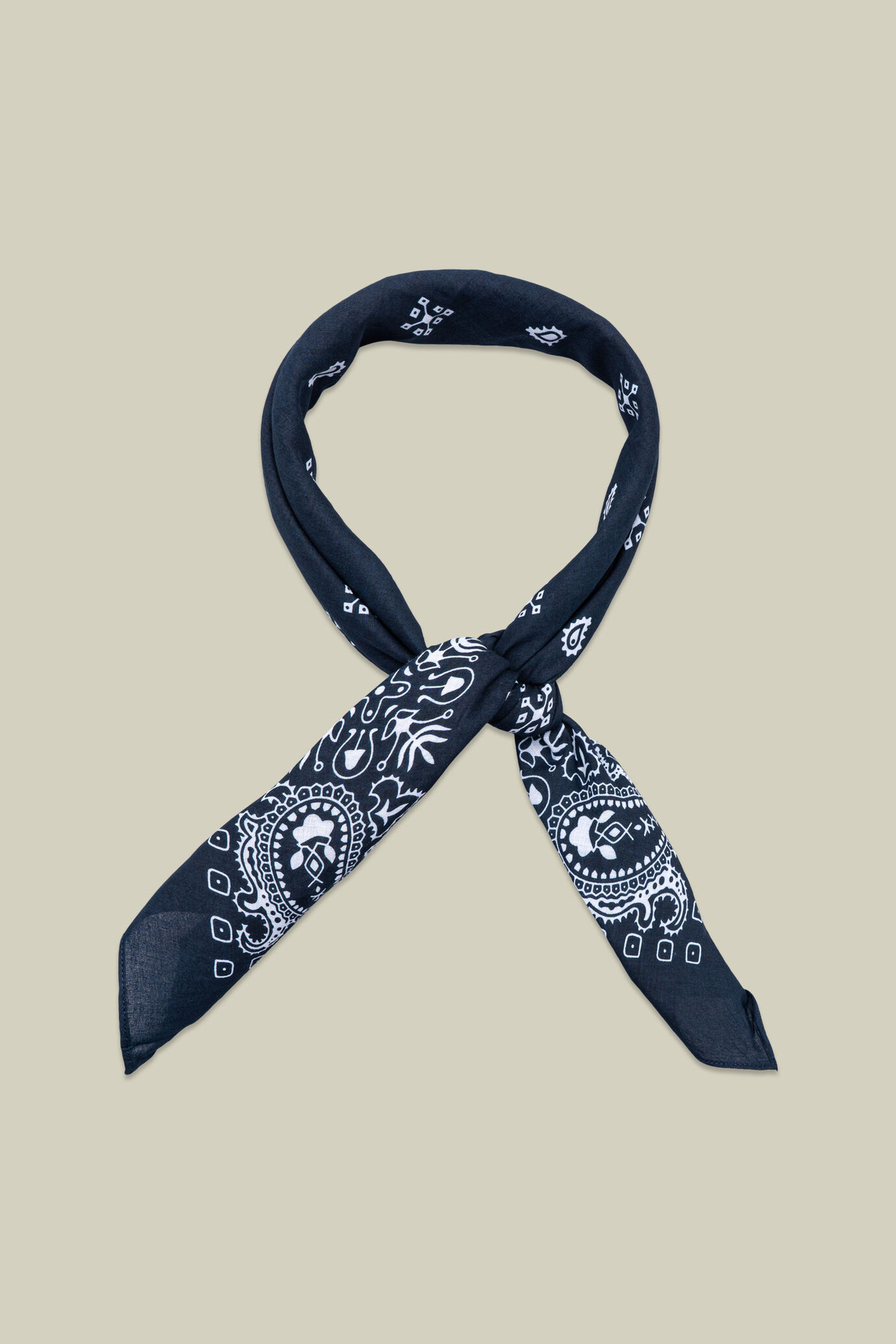 Men's 100% cotton paisley pattern scarf image number 0