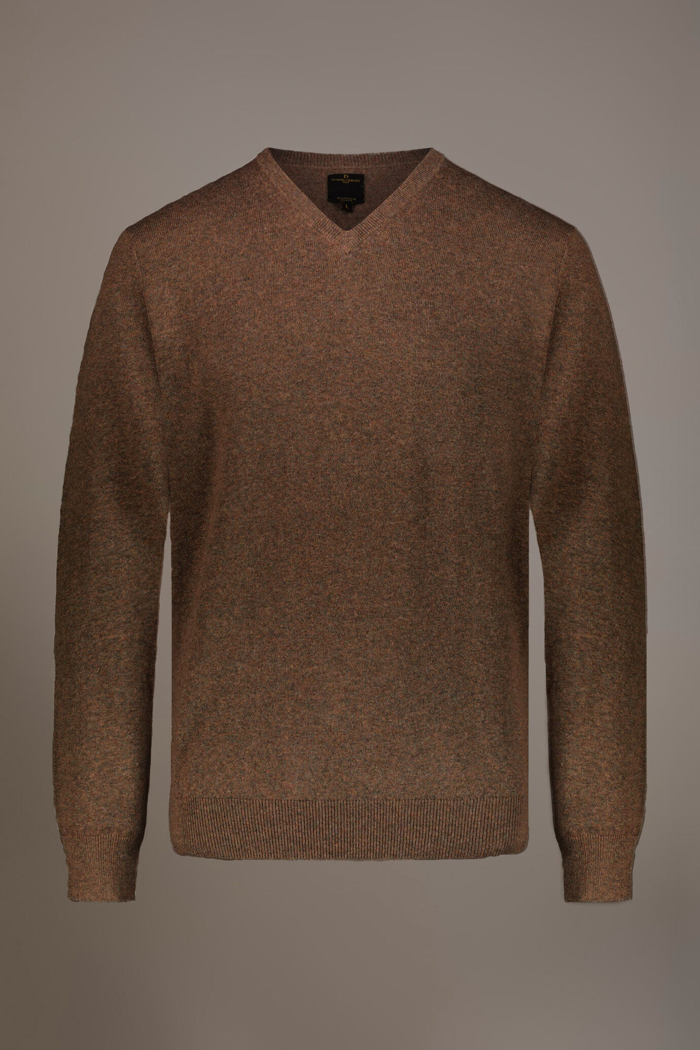 Herren-Pullover mit V-Ausschnitt aus Baumwolle in normaler Passform image number 0