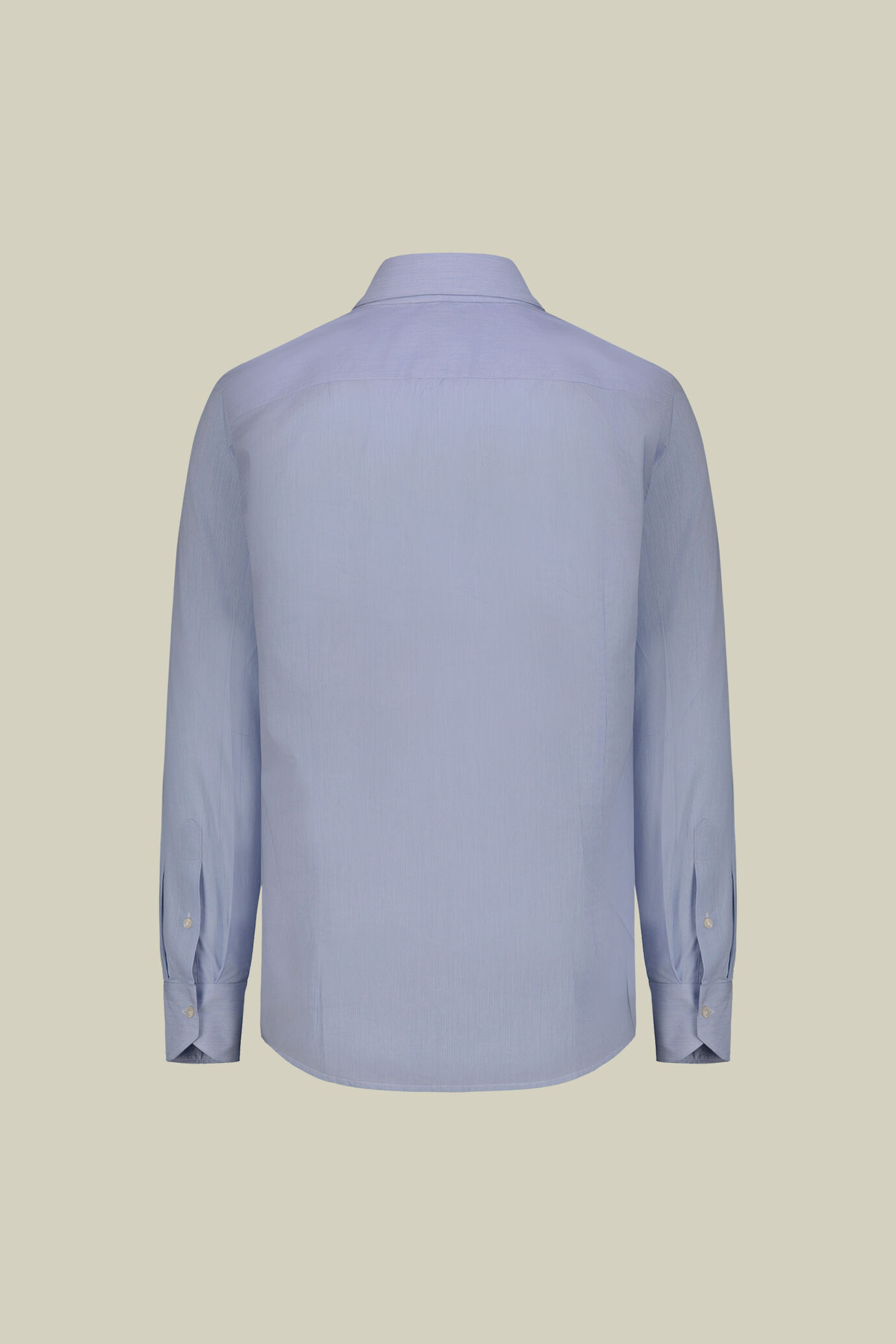 Camicia uomo in 100% cotone tinto filo a righe sottili regular fit image number 5
