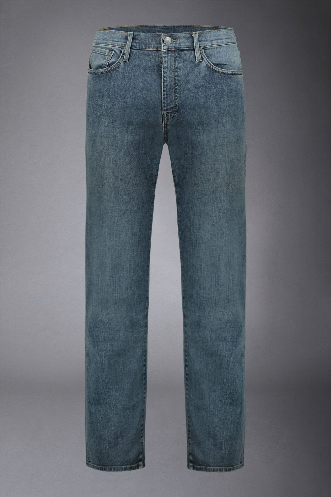 Jeans uomo 5 tasche tessuto denim regular fit image number 4