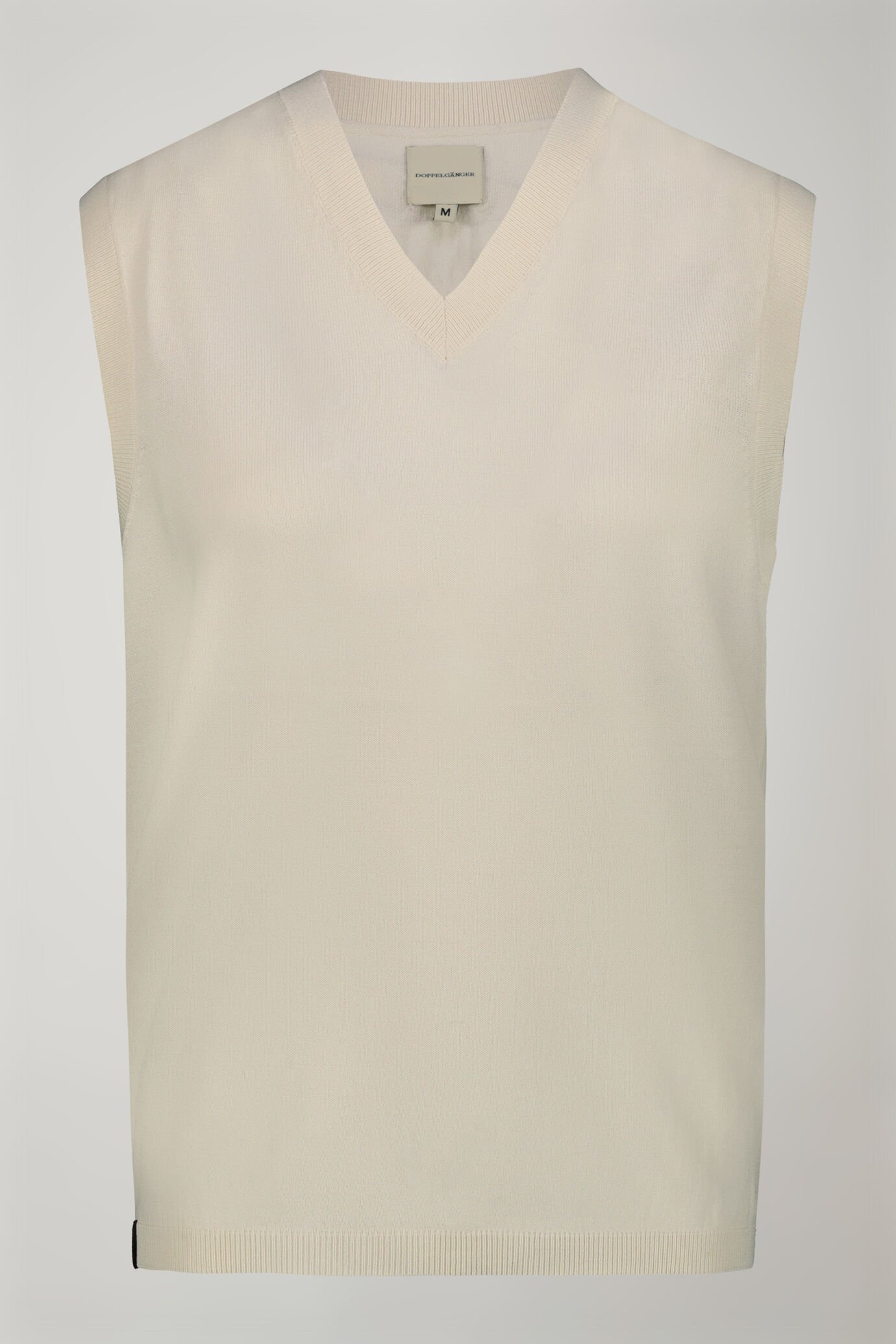 Gilet femme à col V de couleur unie coupe régulière image number 3