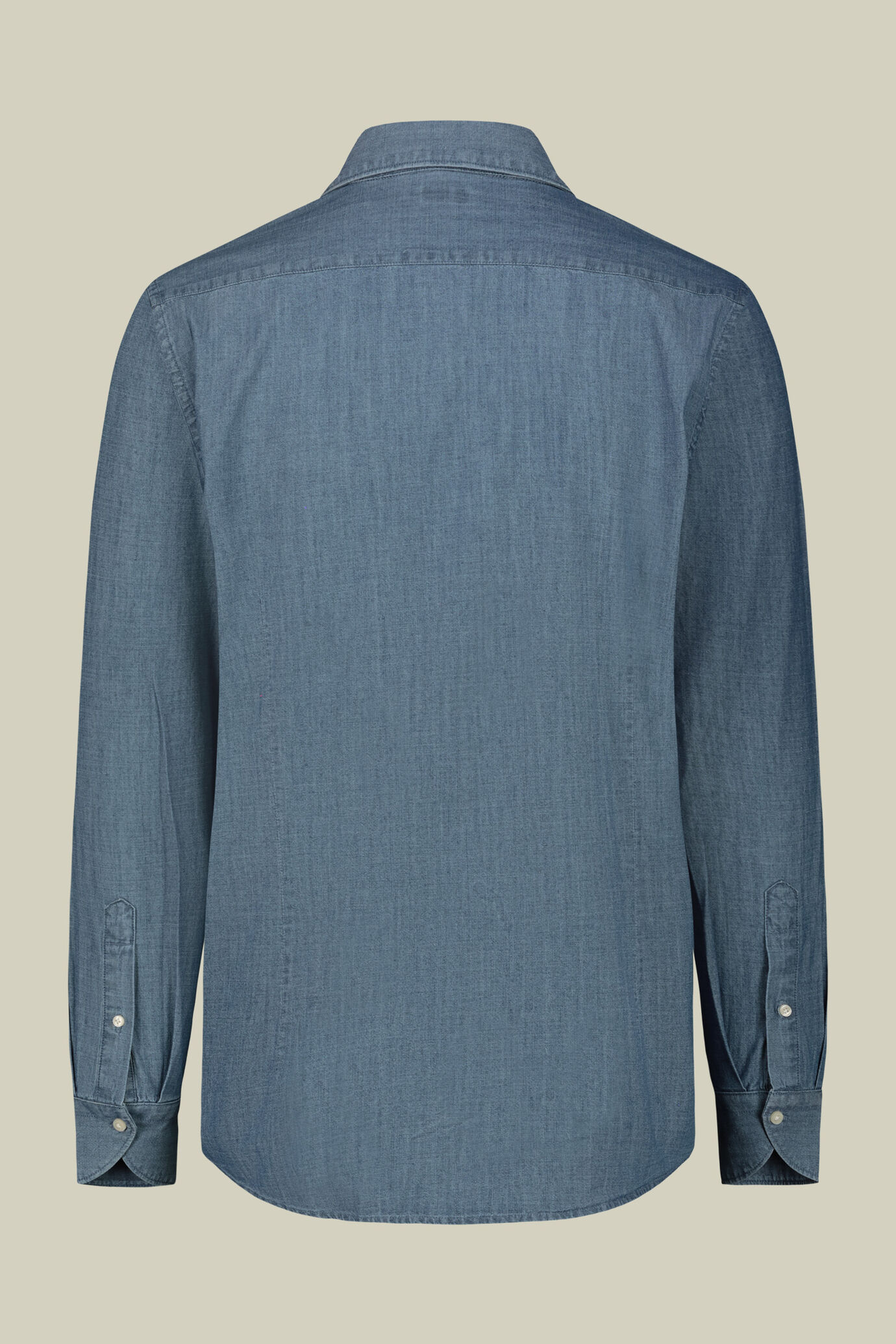 Men's regular fit shirt in 100% denim cotton image number 5