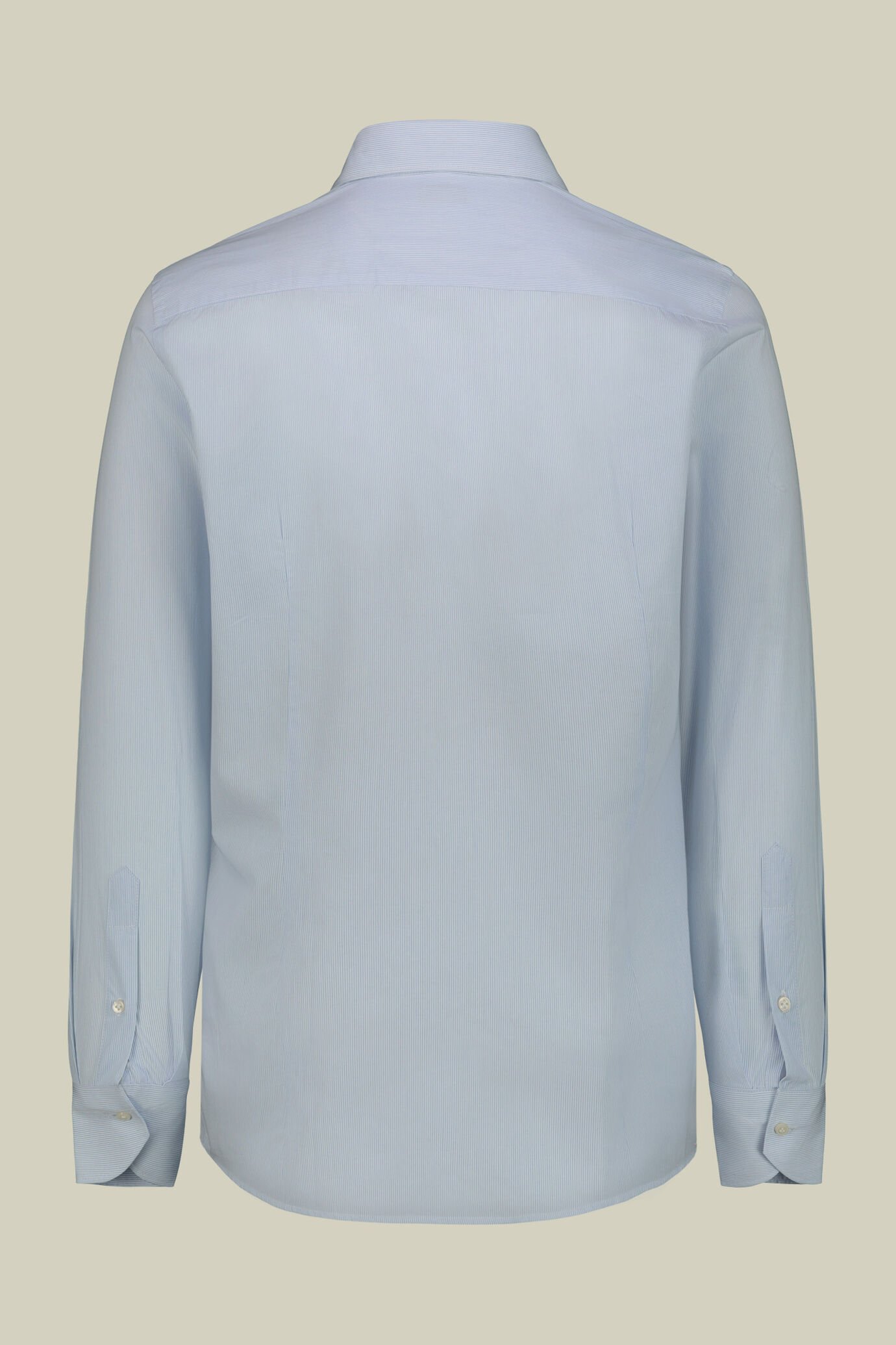 Camicia uomo in 100% cotone a righe sottili con collo classico