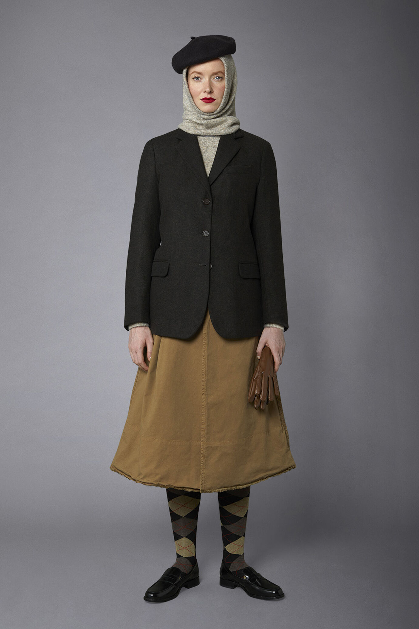 Women's single-breasted tweed-wool-blend jacket image number 0