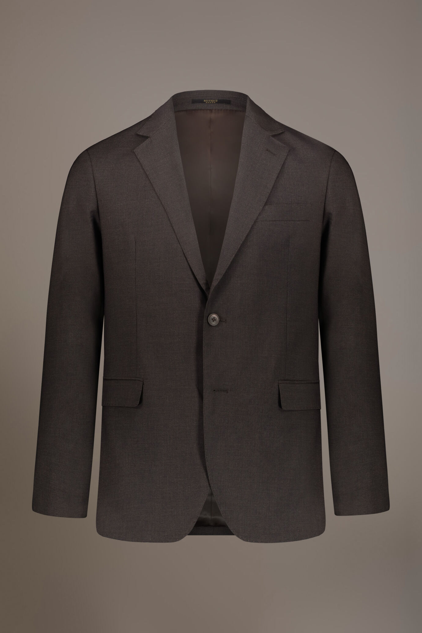 Regular fit single-breasted suit in micro pied de poule fabric image number 5