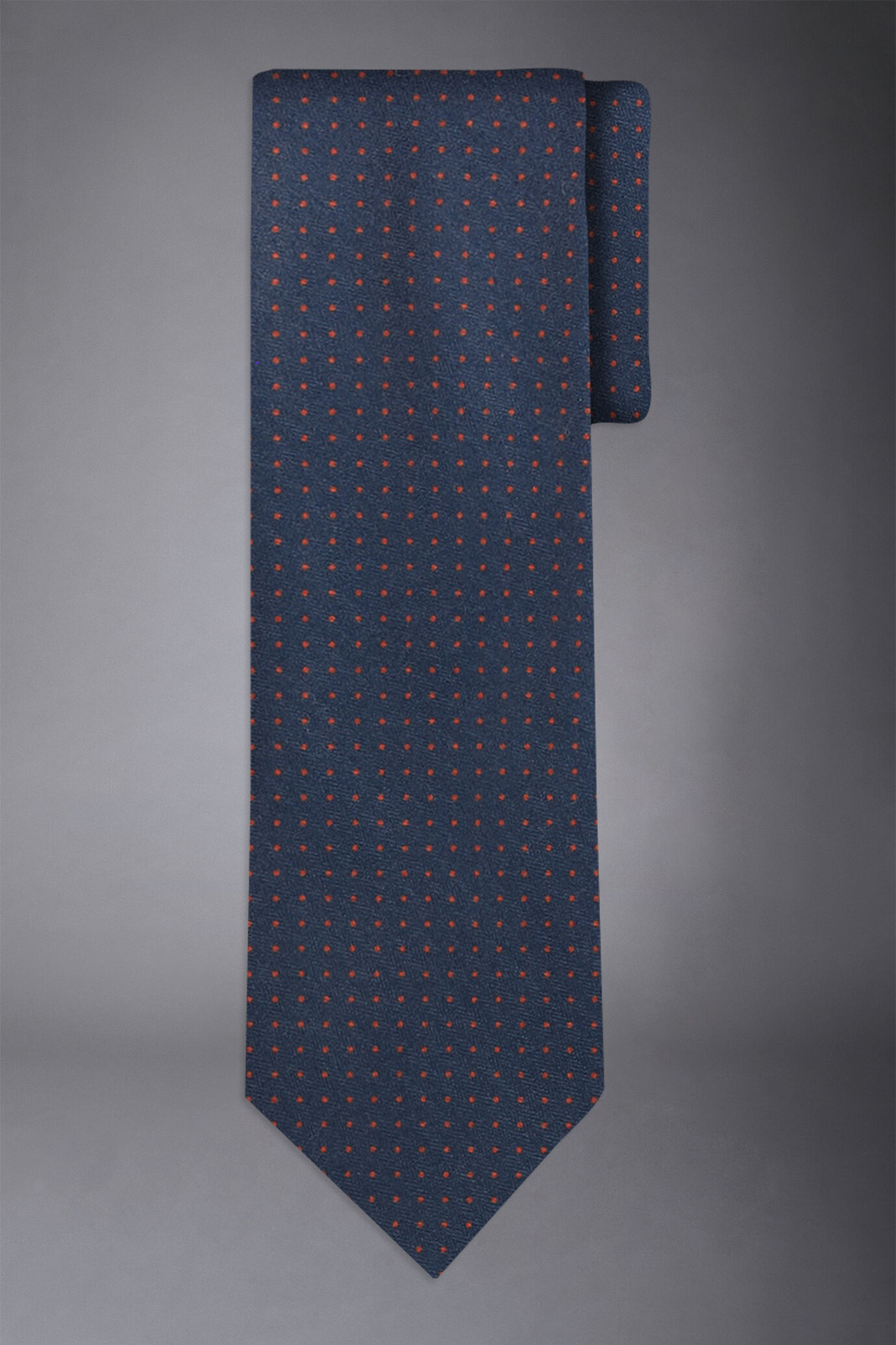 Micro pattern wool blend tie