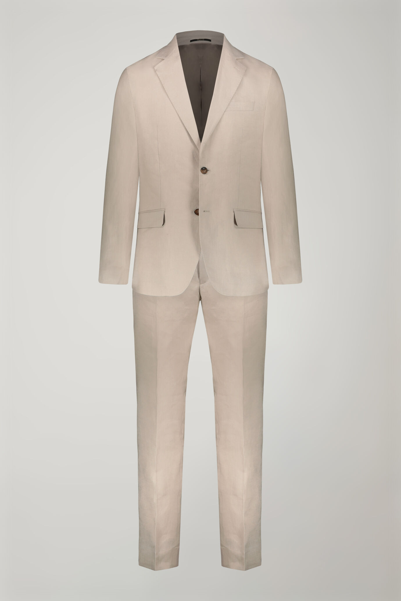 Einreihiger Anzug 100% Leinen Regular Fit einfarbig image number 4