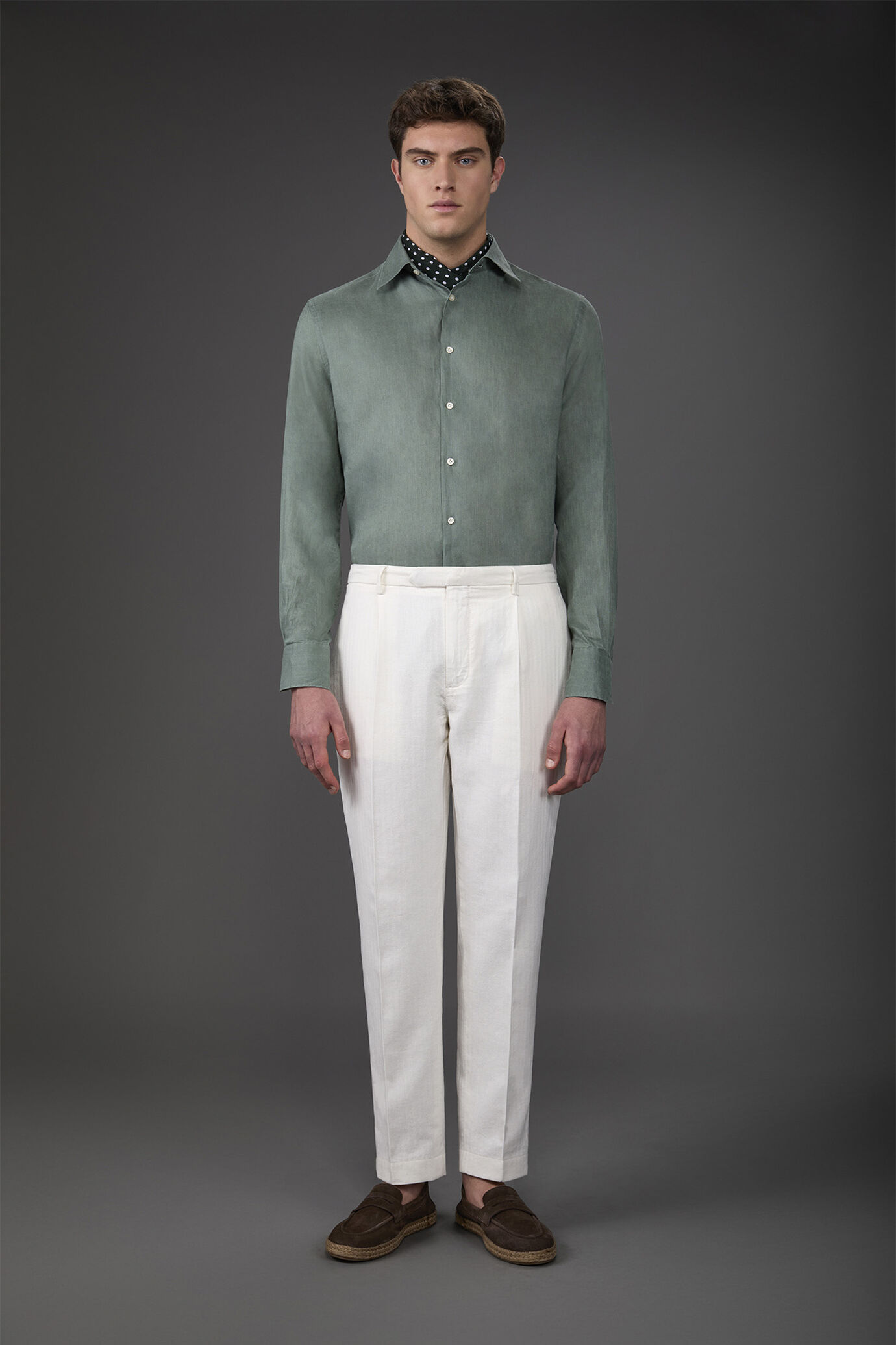 Camicia uomo casual collo classico 100% lino image number 3