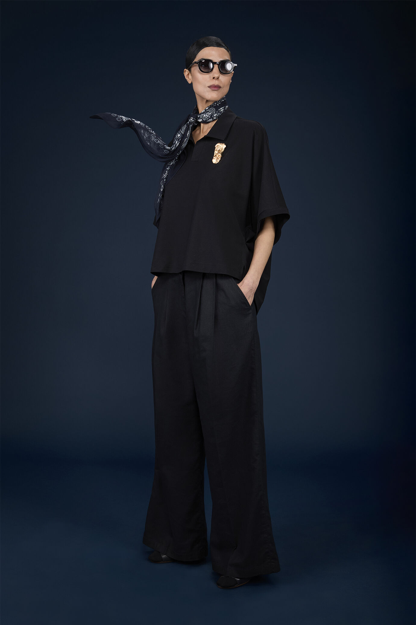 Polo oversize pour femme en piqu&eacute; image number 0