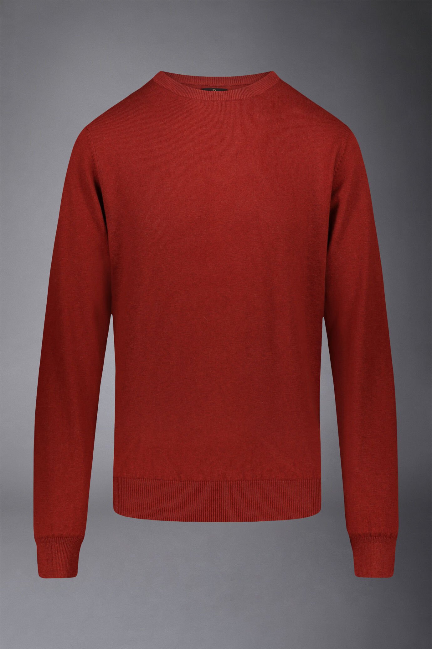 Men's roundneck wool and cotton sweater image number 4