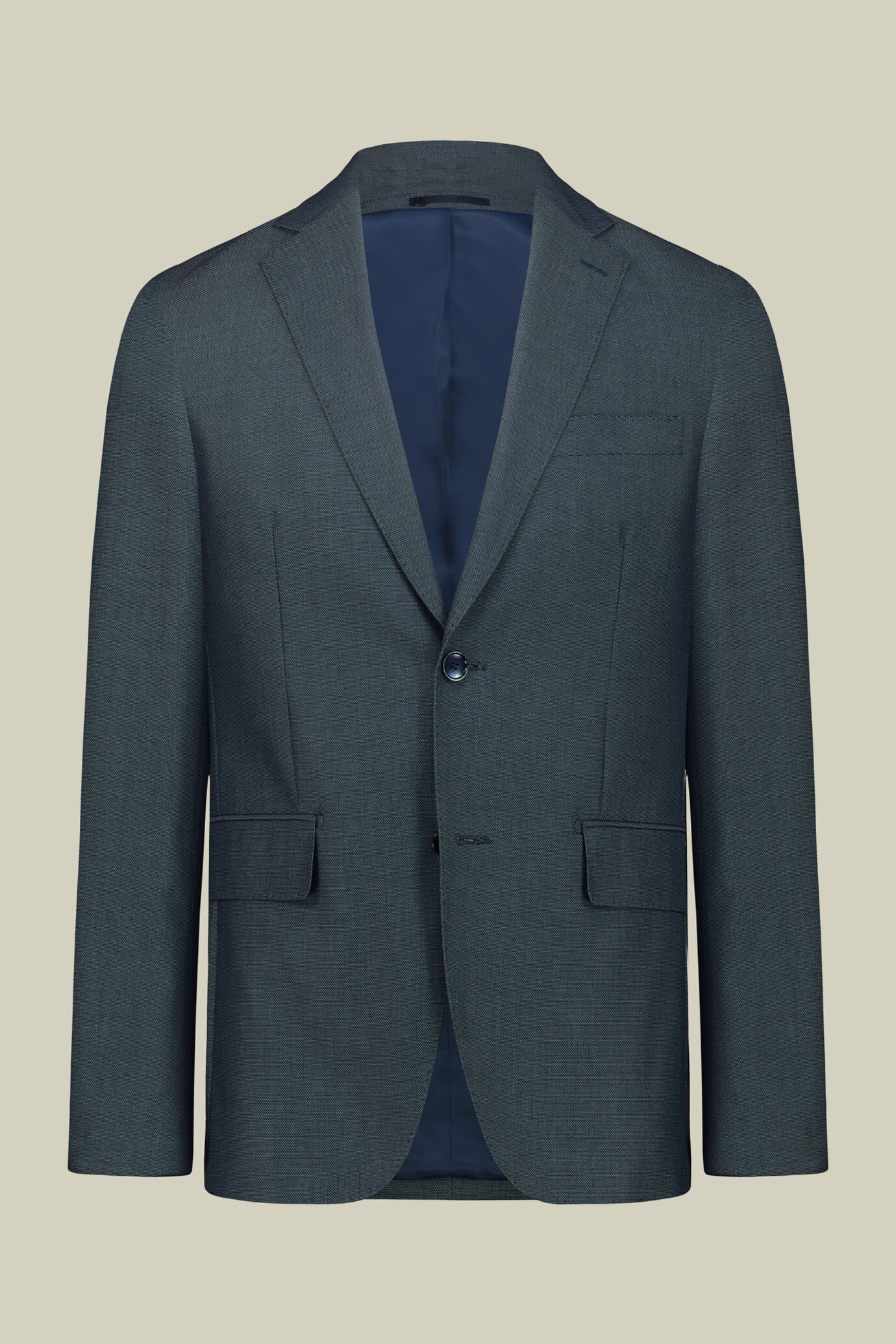 Men's single-breasted suit with birdseye pattern, regular fit image number 0