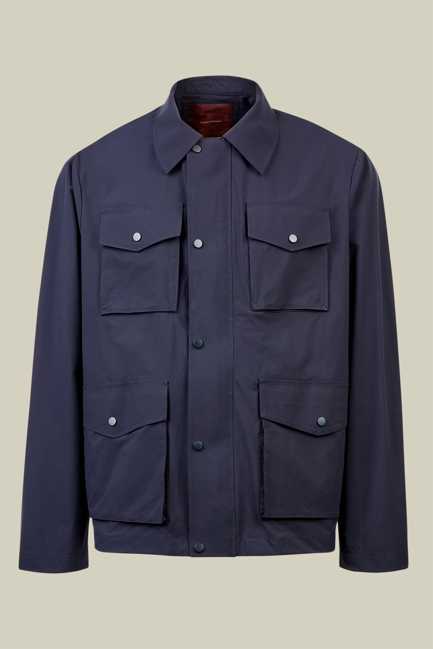 Men's regular fit shell jacket in stretch technical fabric