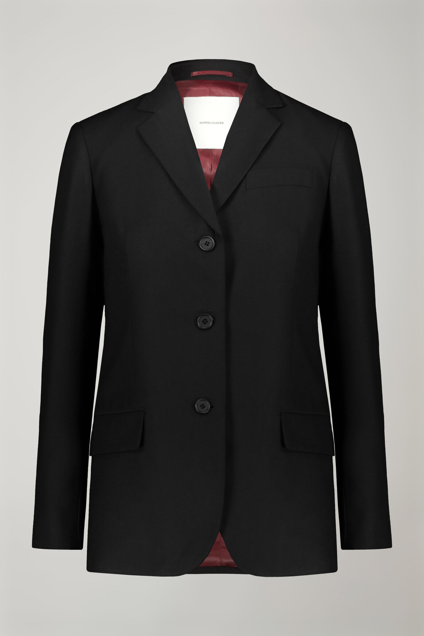 Women's three-button plain single-breasted jacket image number 4