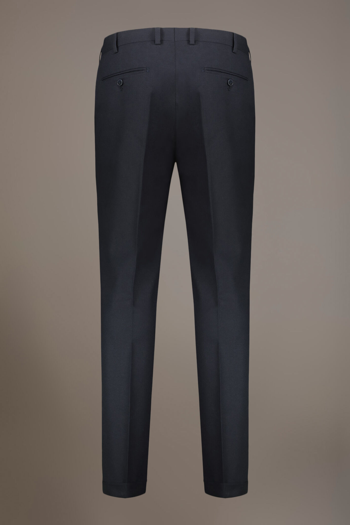 Single-breasted cotton stretch solid color fabric suit image number 3