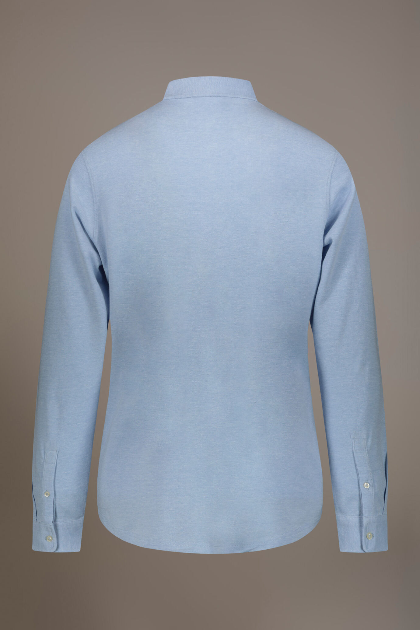 Polo chemise manches longues 100% coton piqu&eacute; uni image number 4