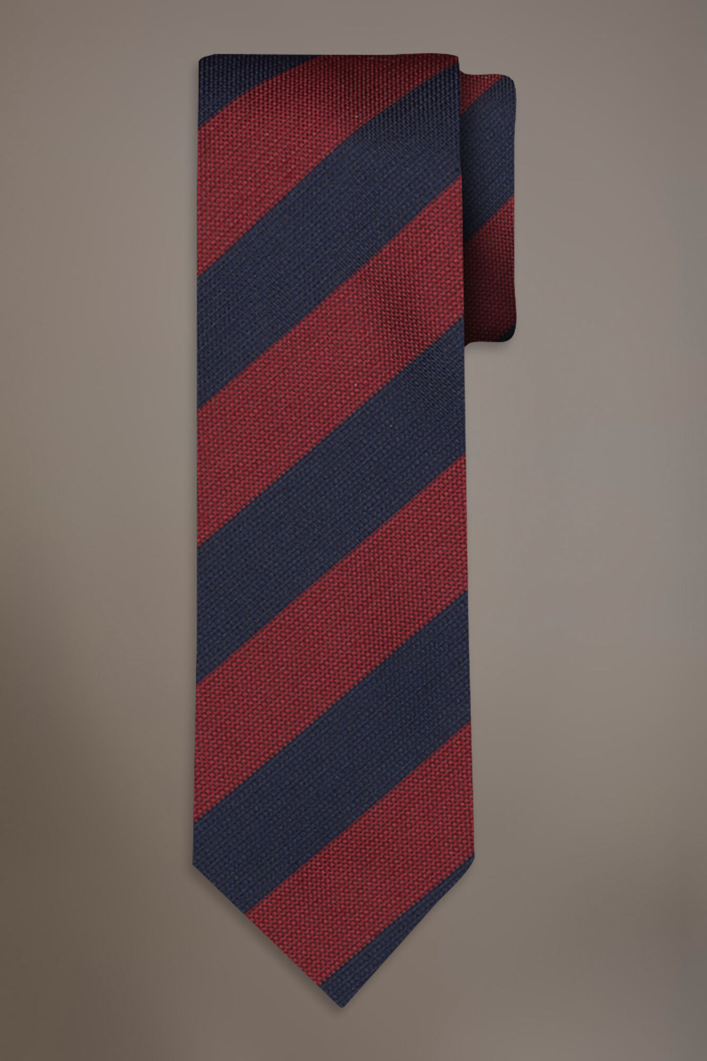 Cravatta misto bamboo regimental uomo image number 0