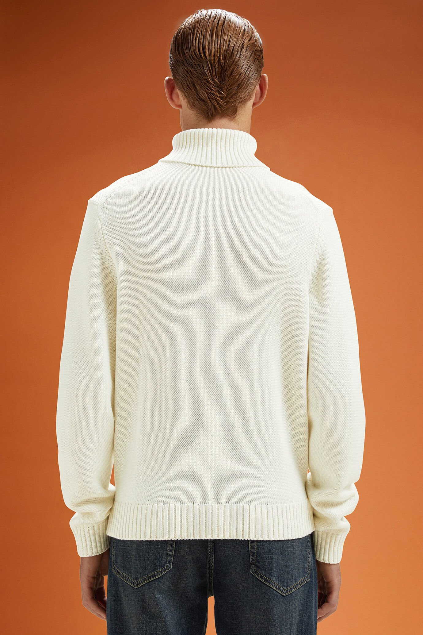 Maglia uomo dolcevita in costa inglese regular fit image number 1