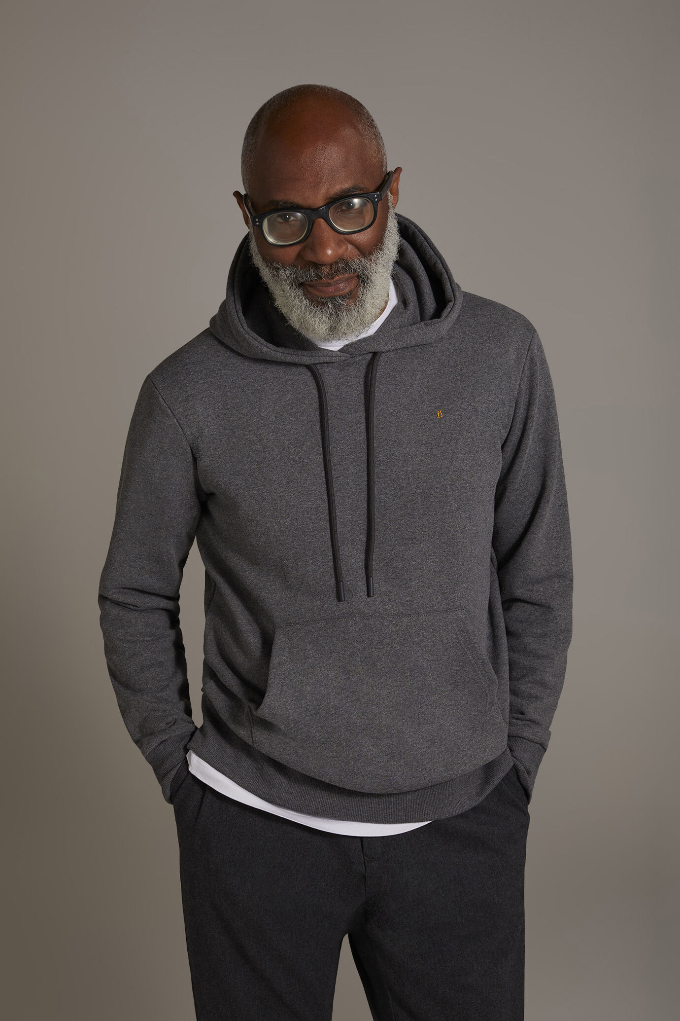 Felpa con cappuccio 100% cotone made in Italy image number 1