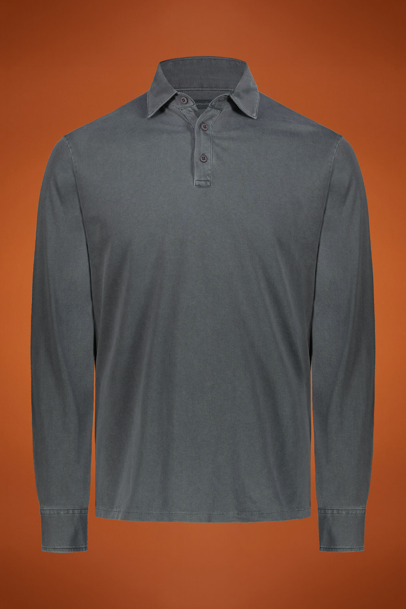 Polo uomo manica lunga 100% cotone regular fit image number 0