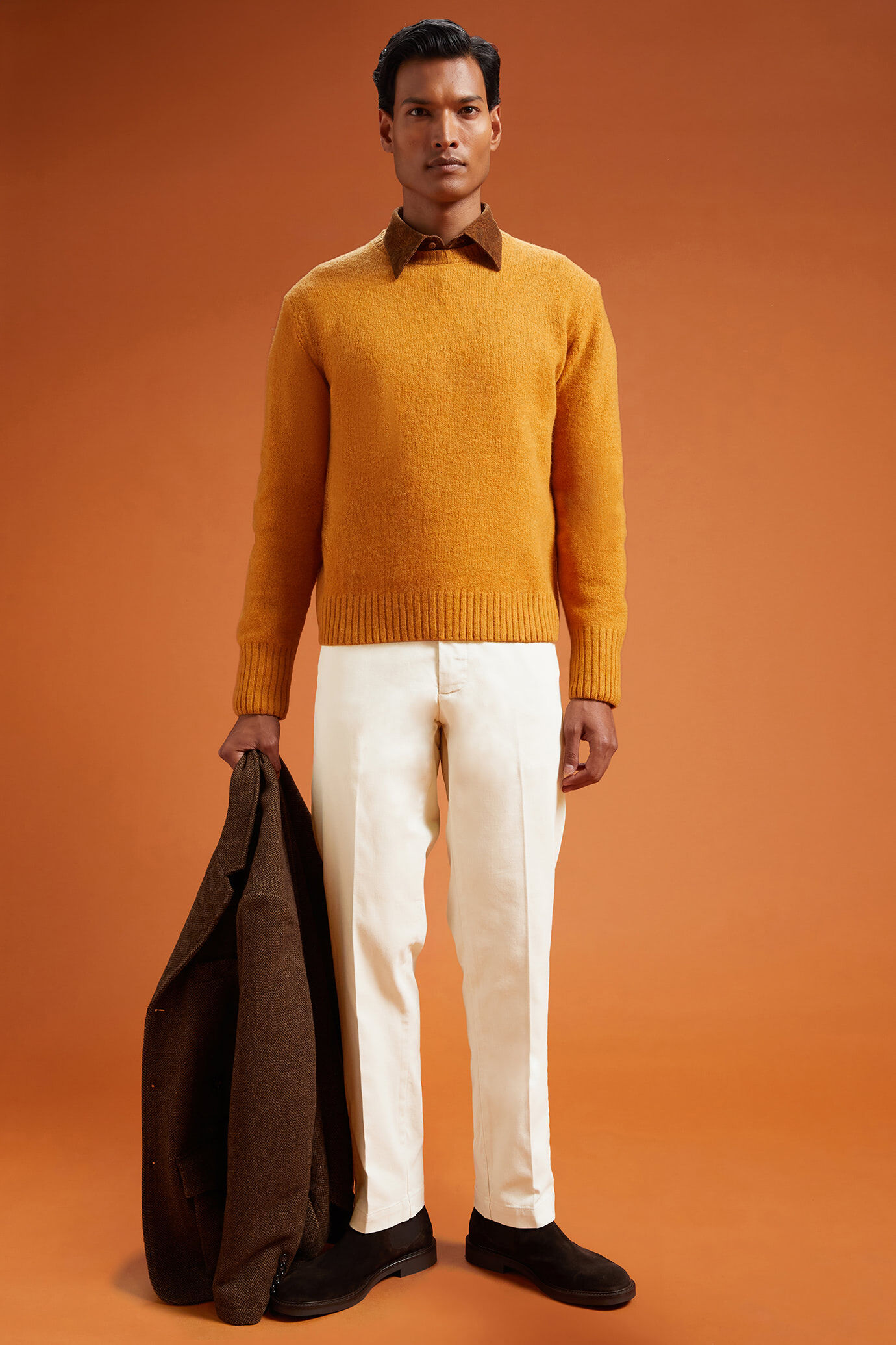 Pantalone classico uomo costruzione a nido d'ape regular fit image number 0