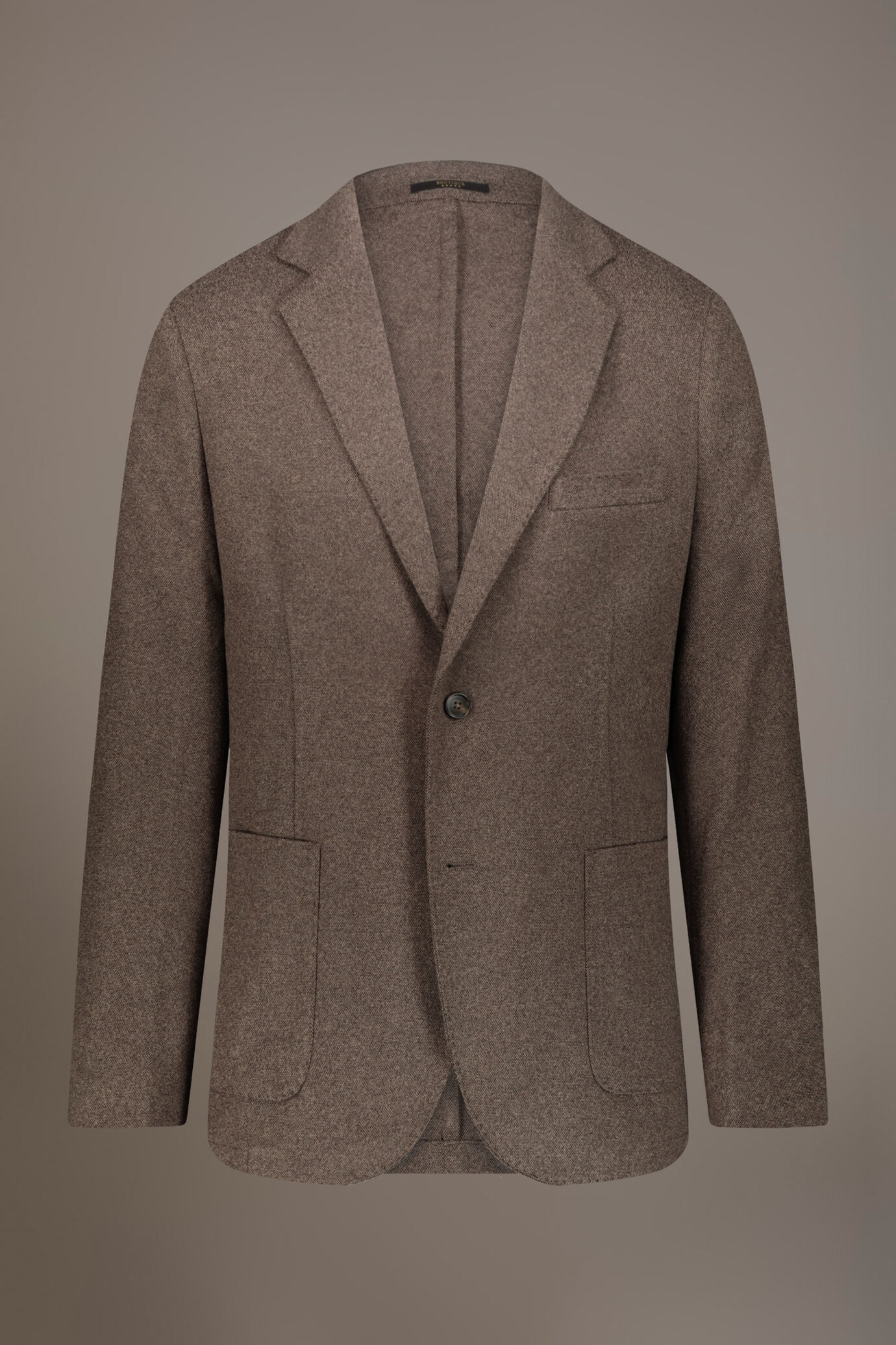 Single-breasted jersey jacket with patch pockets image number 5