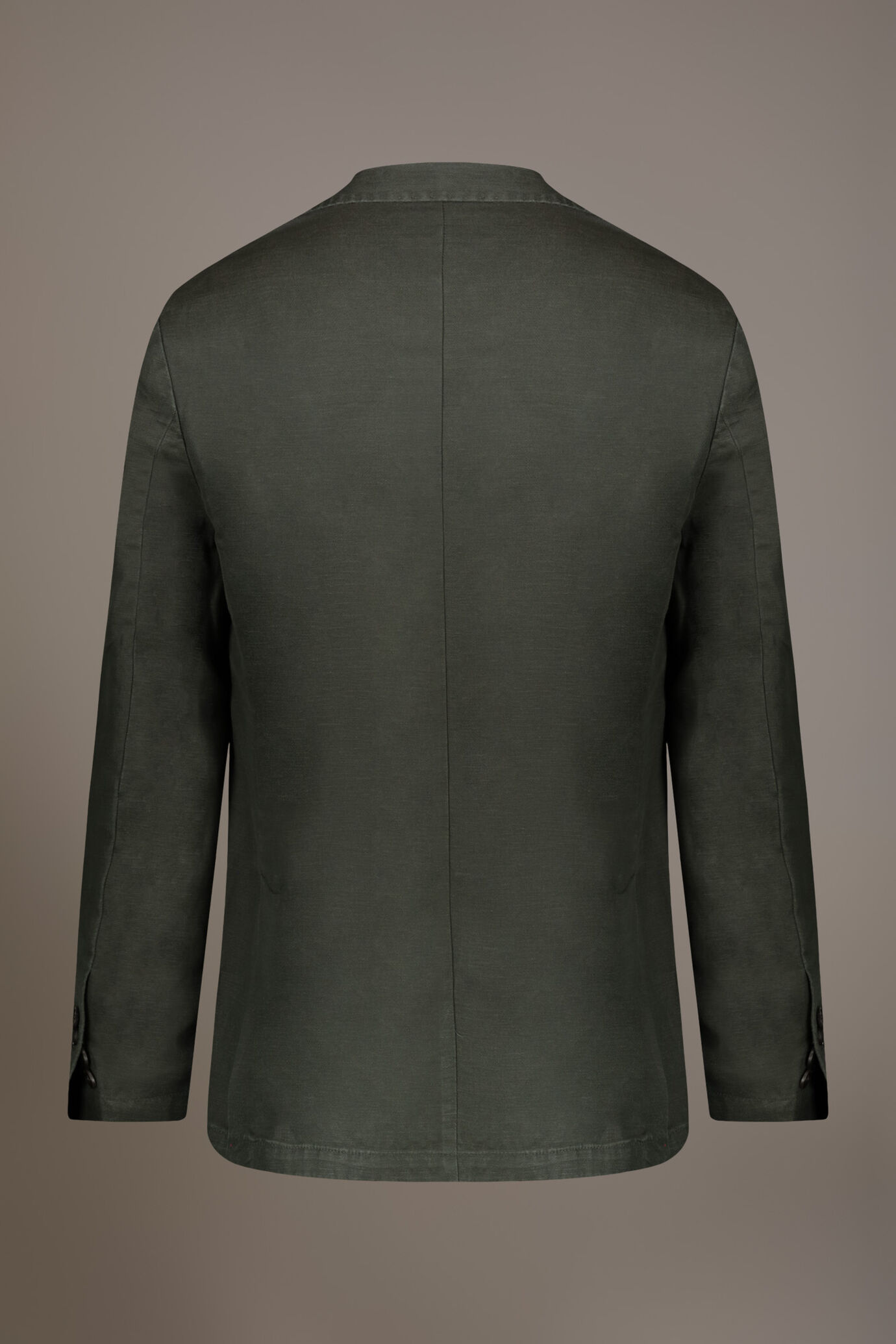 Single breasted linen blend jacket with flap pocket image number 5