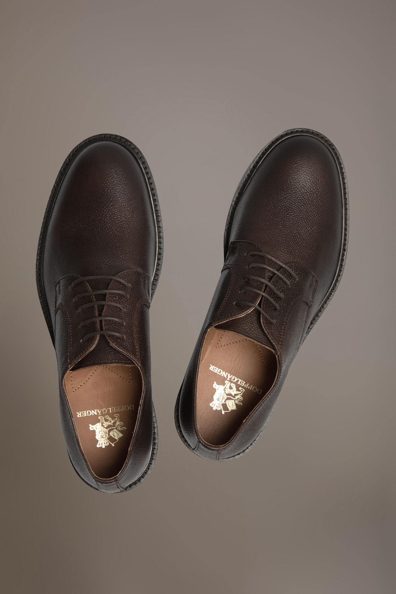 Scarpa derby uomo in 100% pelle tamburata image number 3